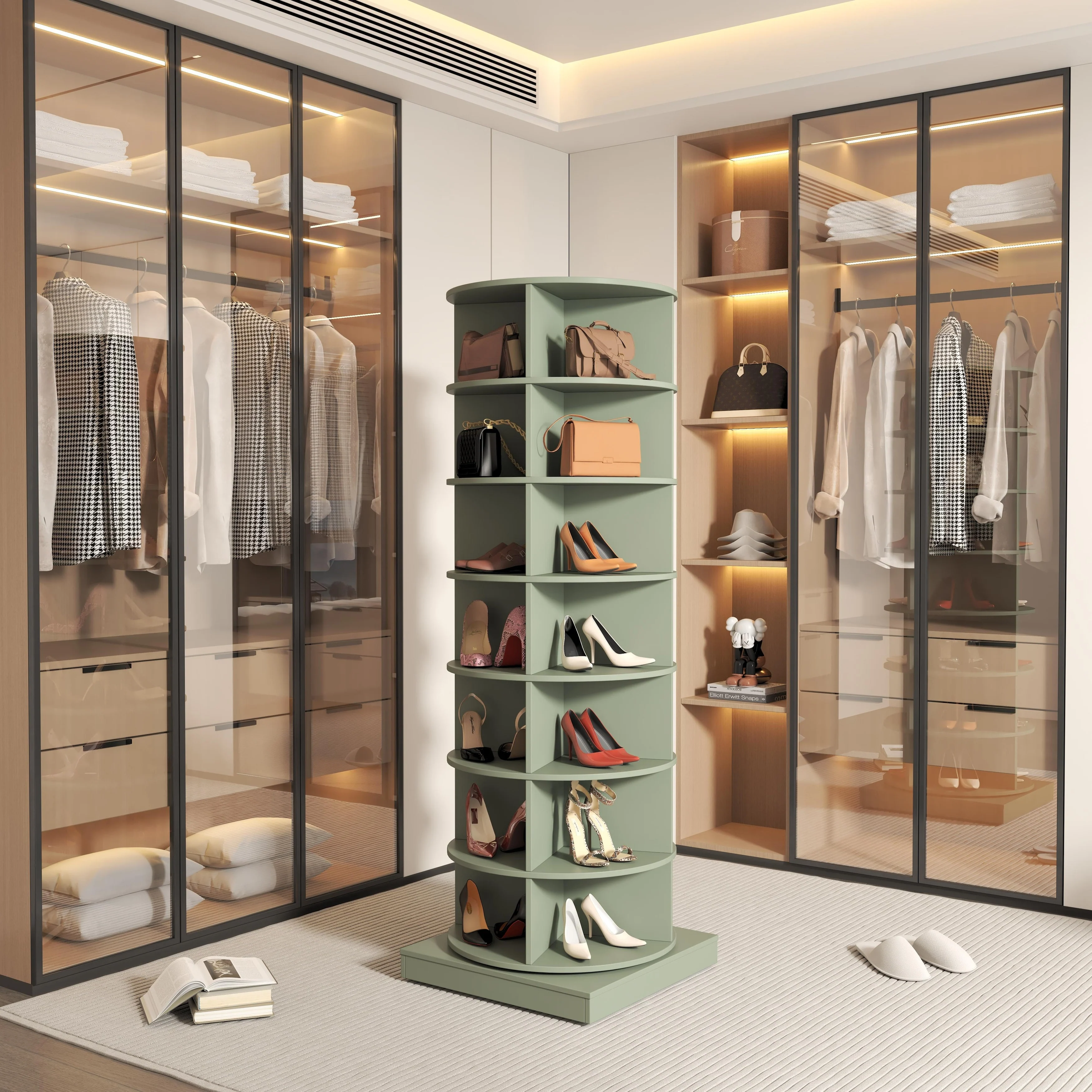 360 Rotating shoe cabinet 7 layers