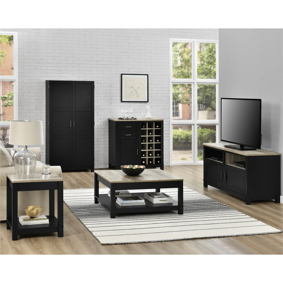 Langley Bay End Table, Black