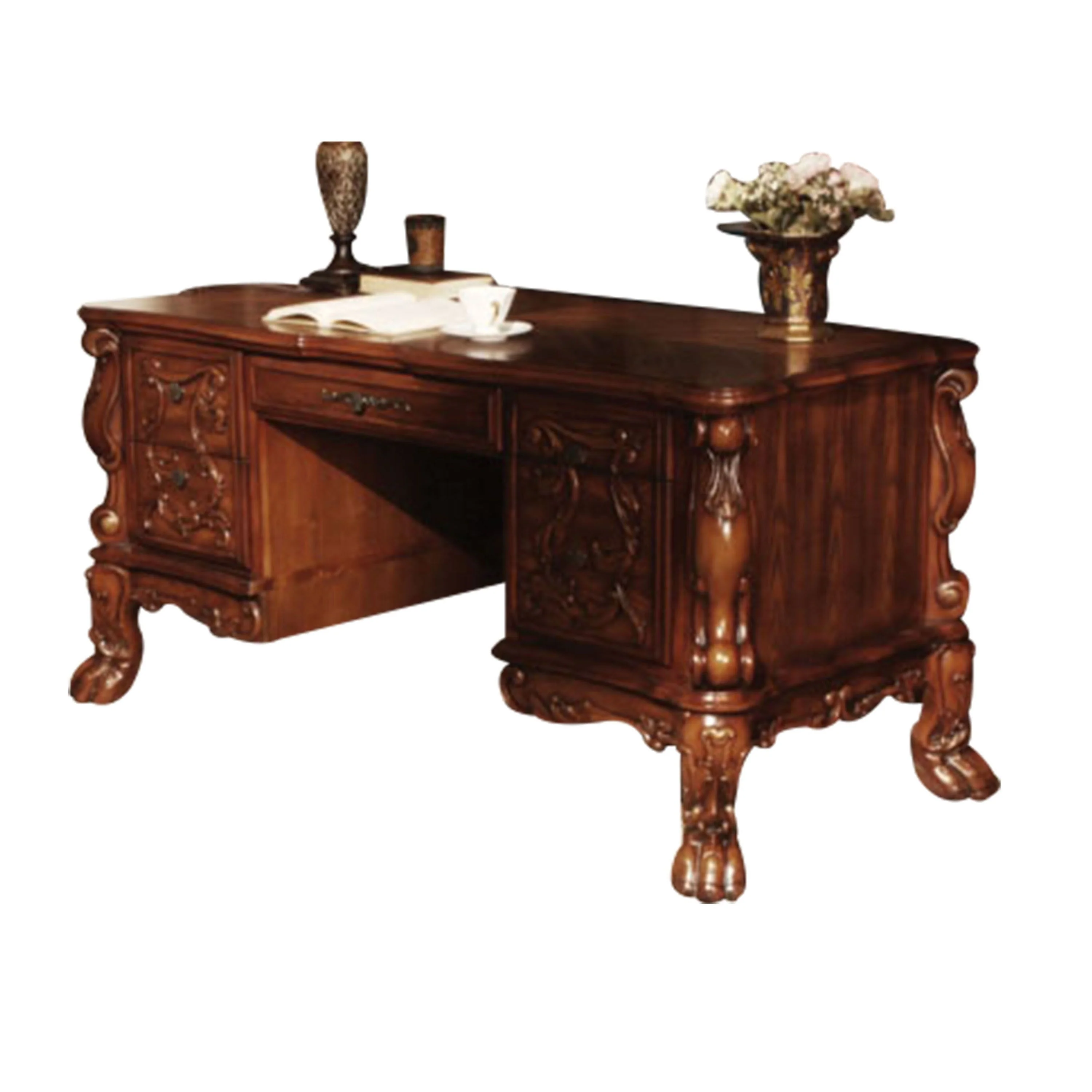 ACME Dresden Executive Desk in Cherry Oak