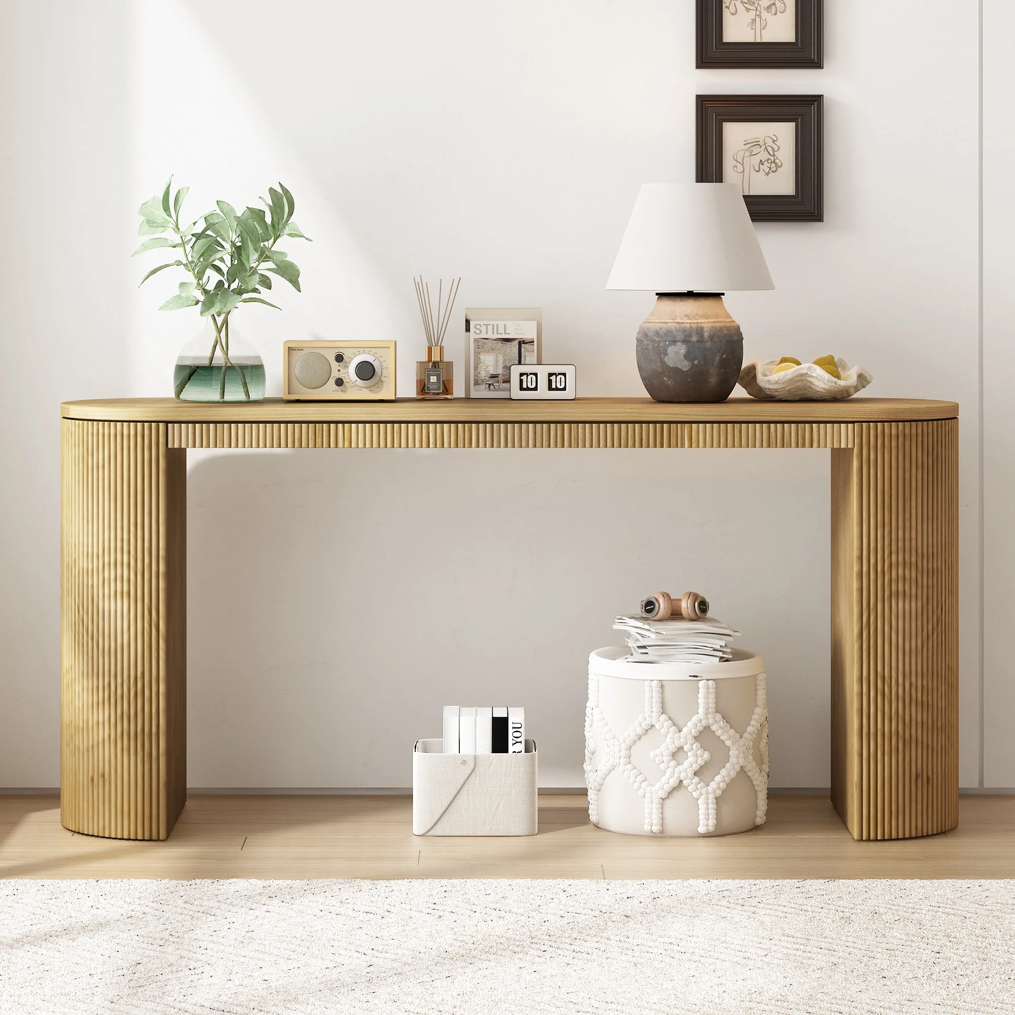 Curved Design Console Table