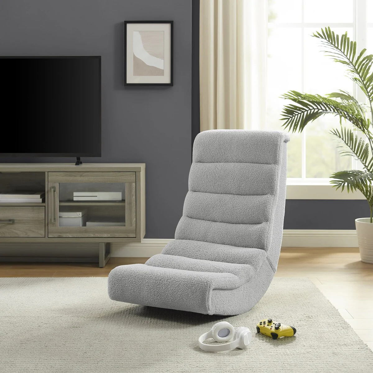 Braxton Gaming Chair Rocker, Gray