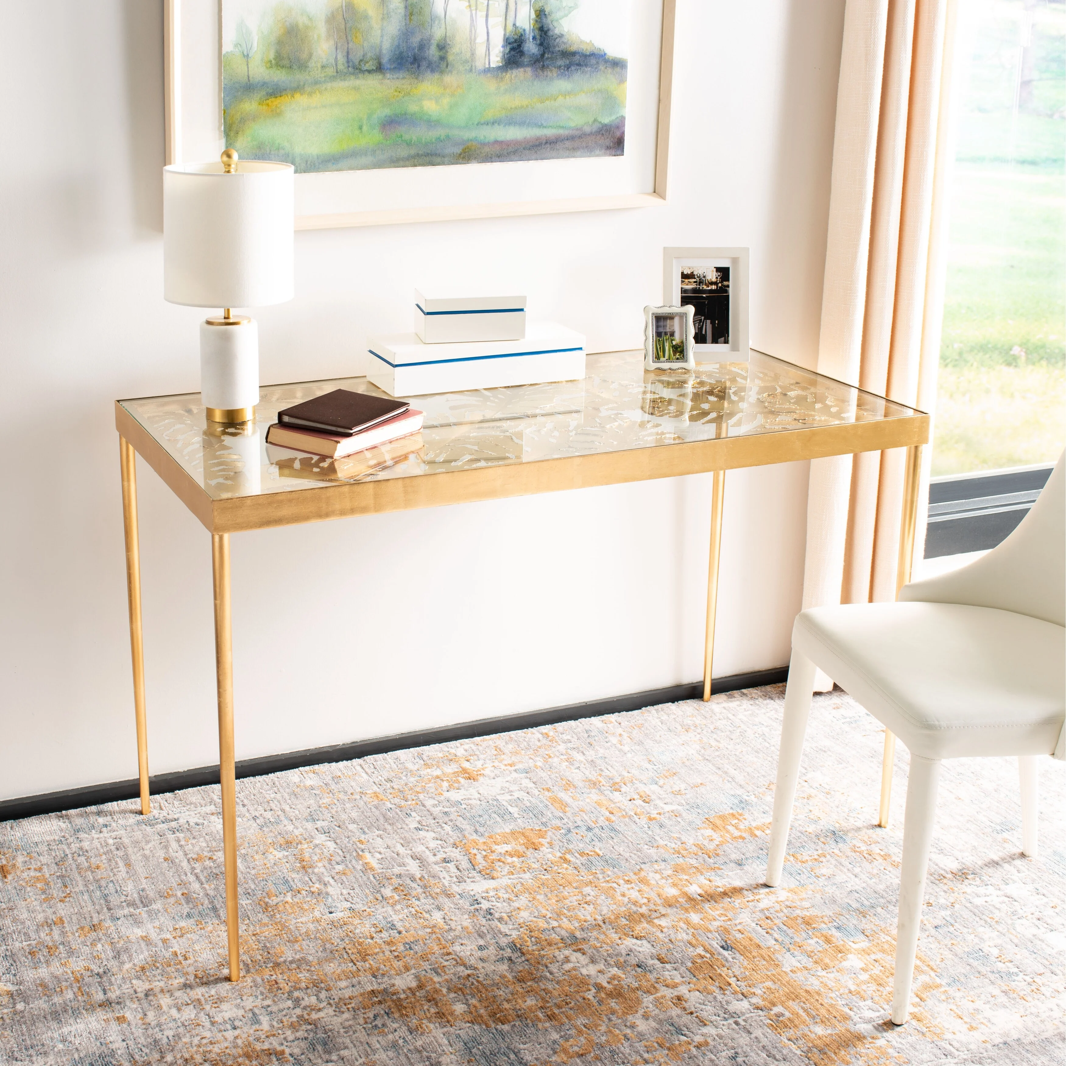 SAFAVIEH Ardis Palm Leaf Desk