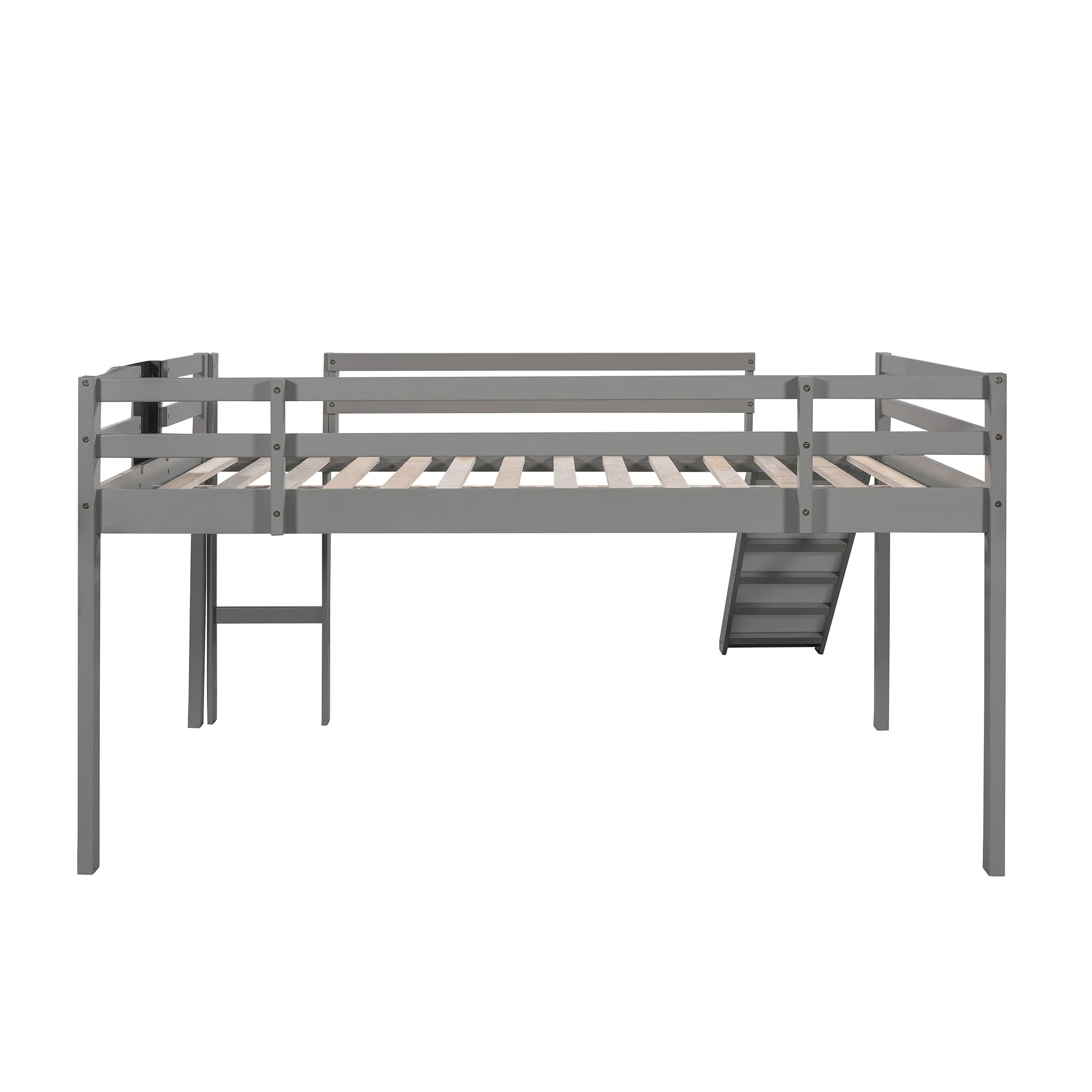 Loft Bed Wood Bed with Slide