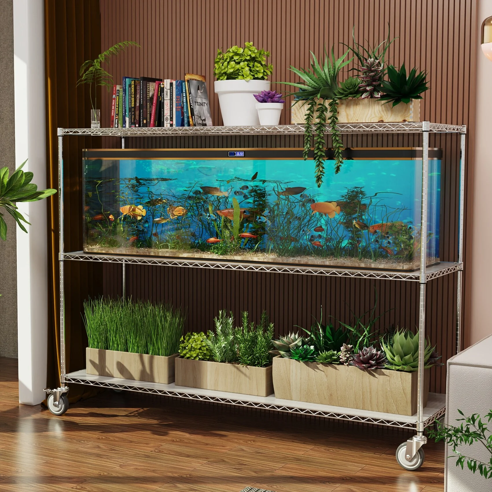 3-Tier Standing Open Shelf Unit