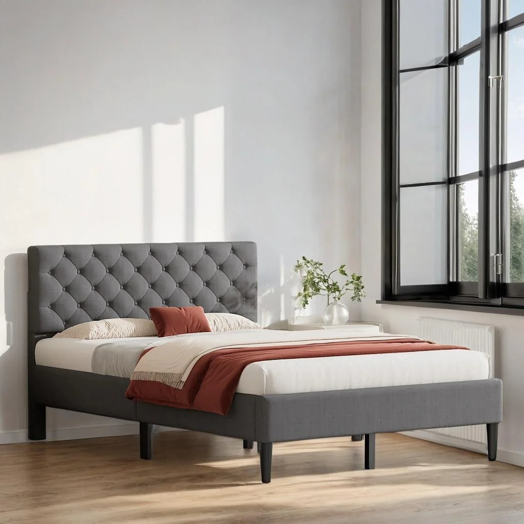 Elegant Twin Upholstered Bed