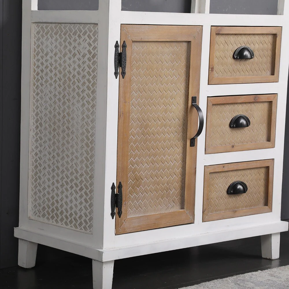 3-Drawers Solid Wood Accent Cabinet