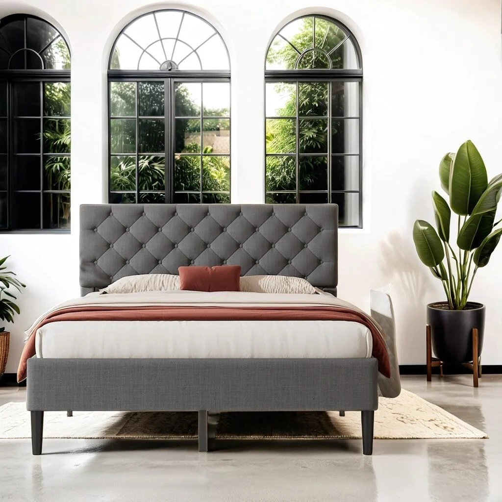 Elegant Twin Upholstered Bed