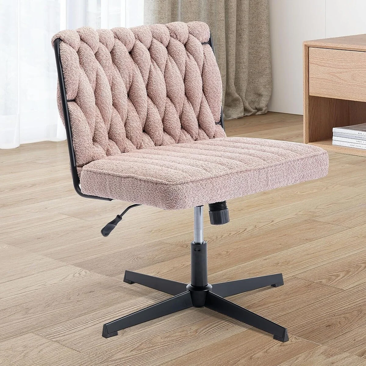 Armless Desk Chair No Wheels