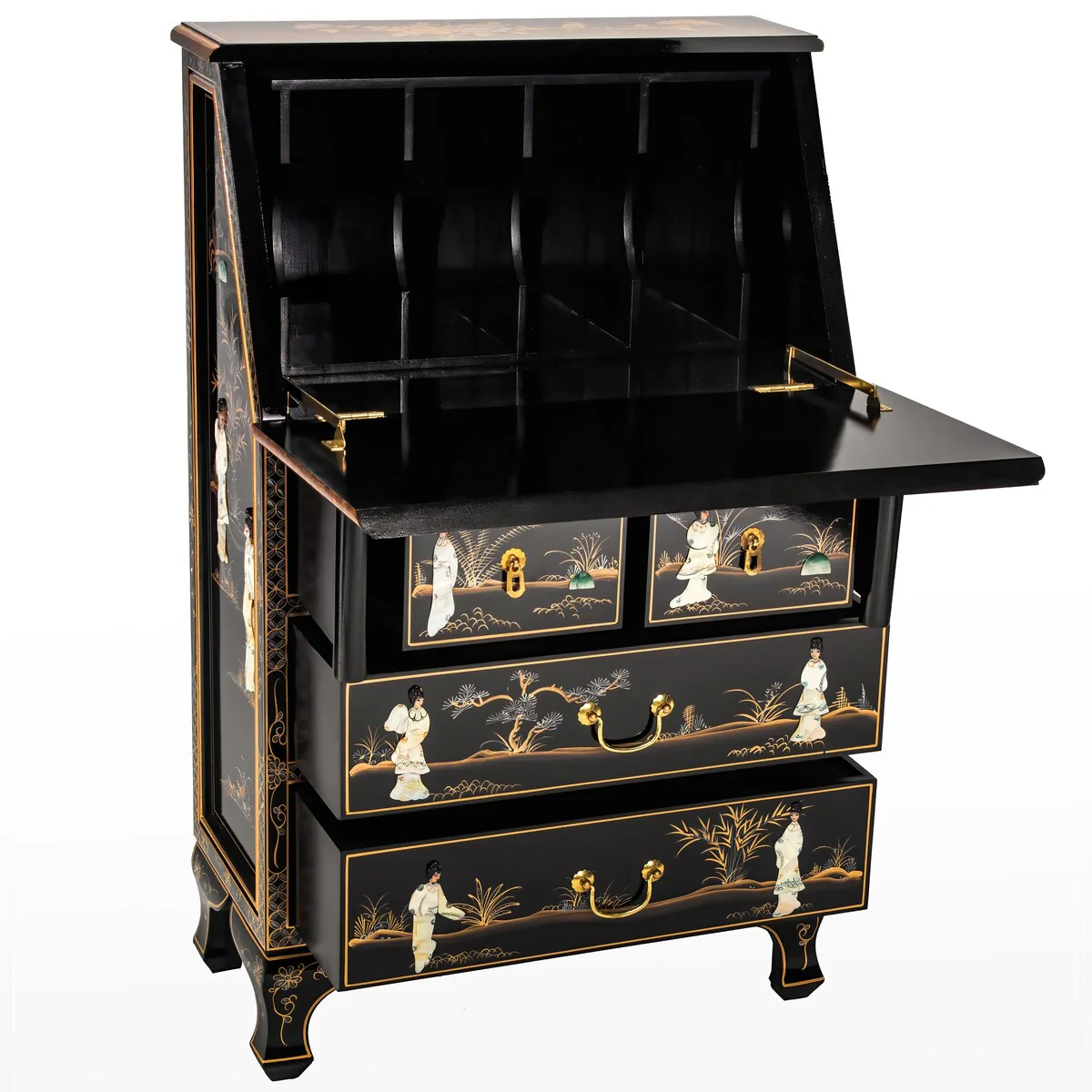 Black Lacquer Secretary Desk - Royal Ladies