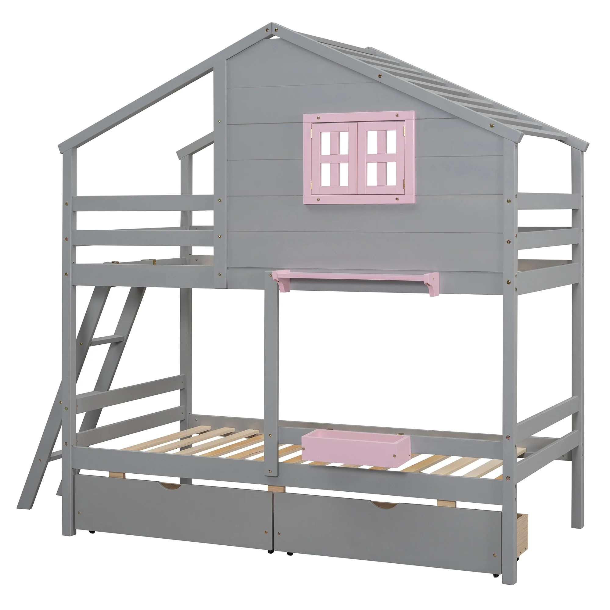 over Bunk Bed with 2 Drawers