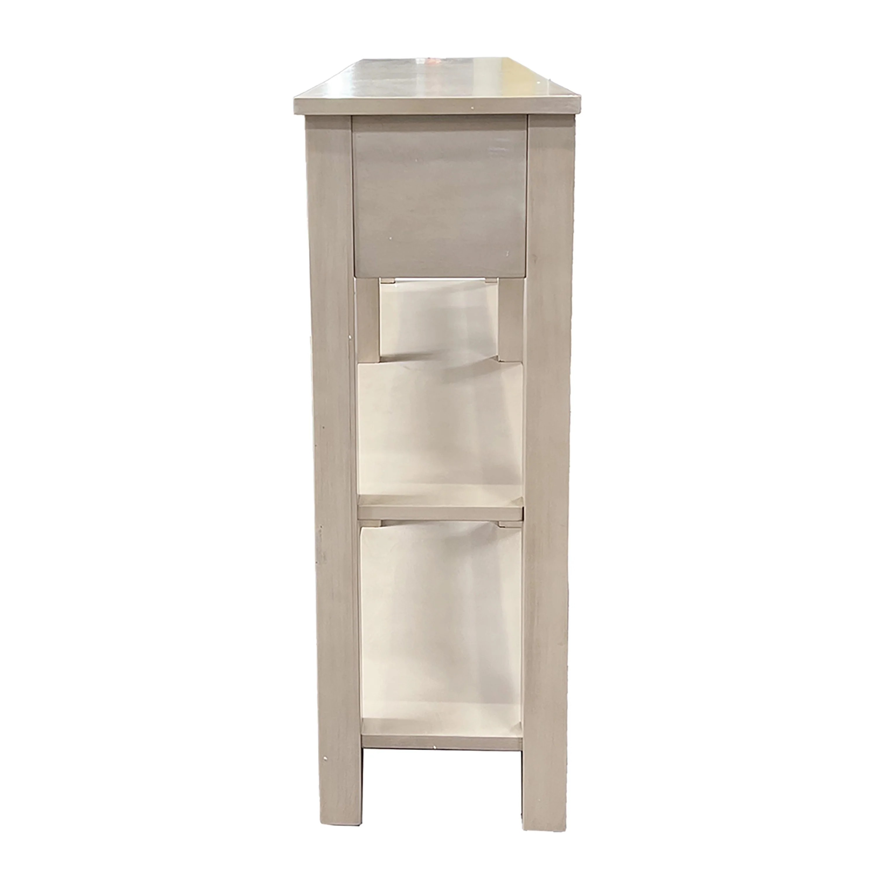 4-Drawer Console Table with 2 Shelf