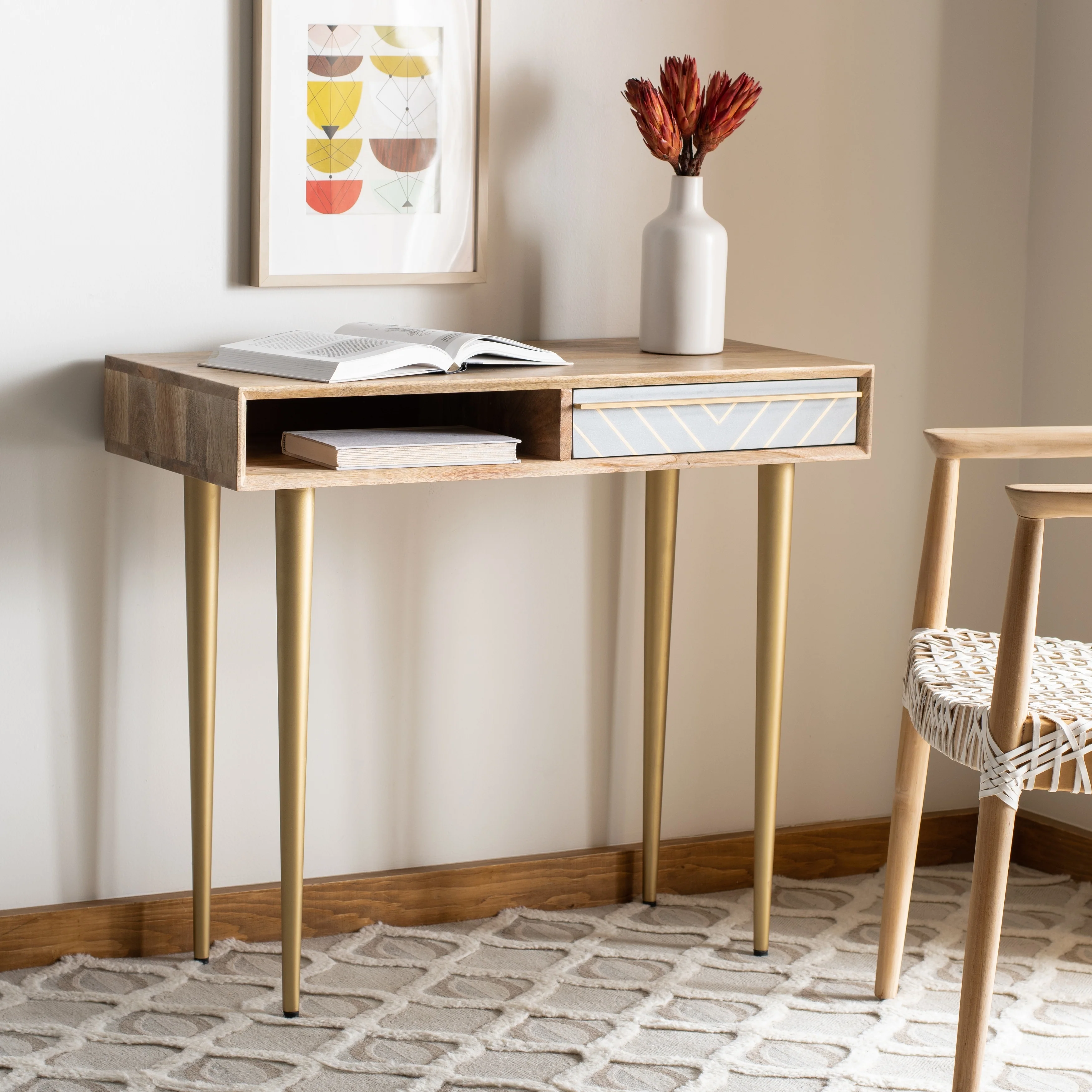 SAFAVIEH Raida Modern Glam Desk