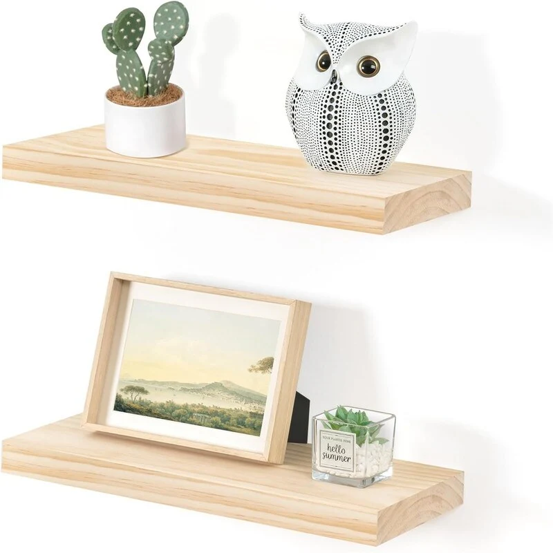 Wood Floating Shelves Set of 2