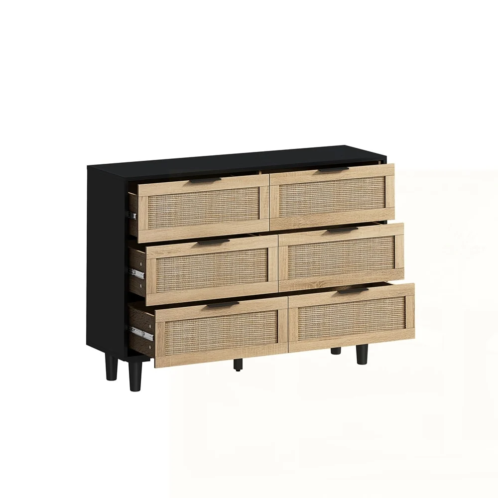 6-Drawers Rattan Storage Cabinet