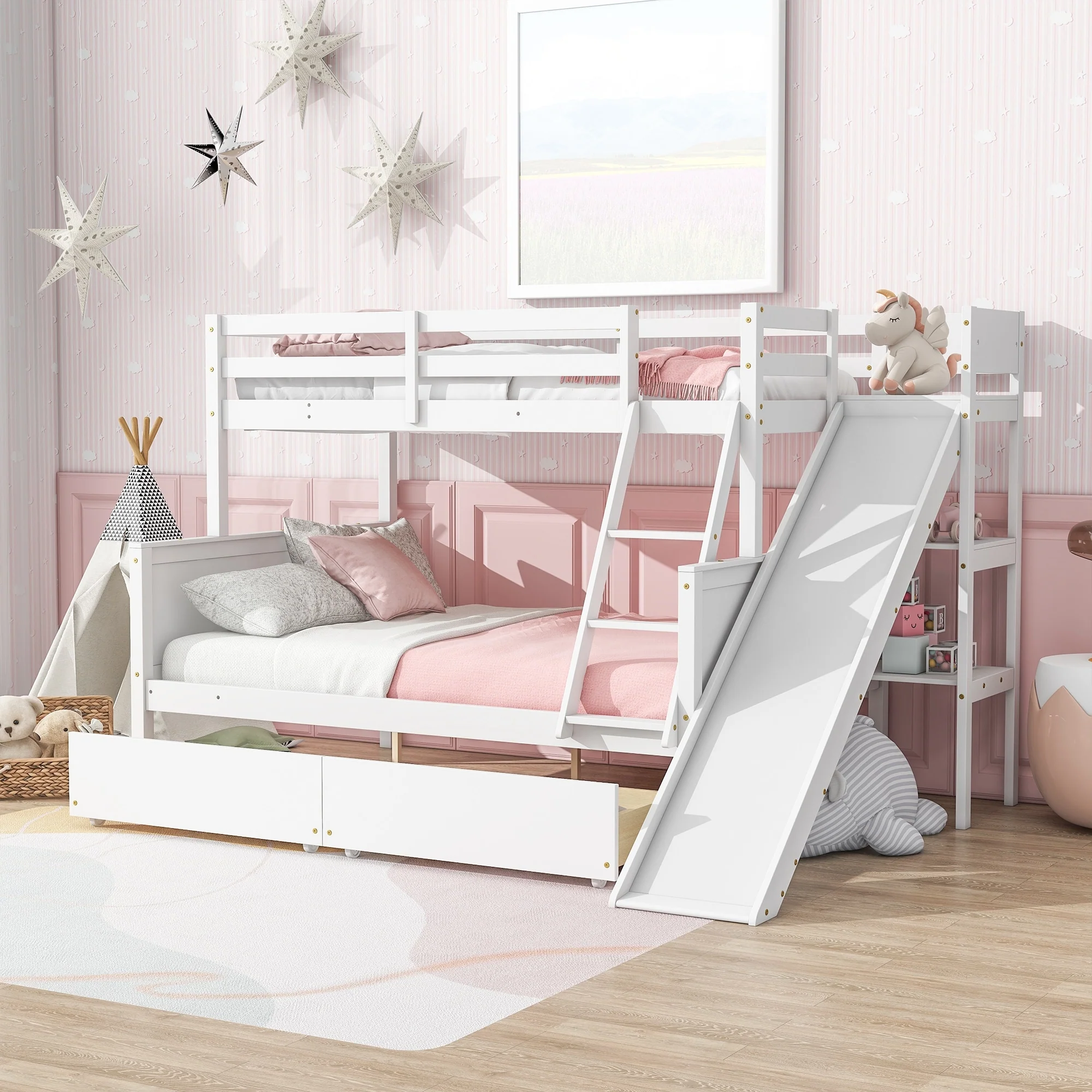 Bunk Bed with 2 Drawers