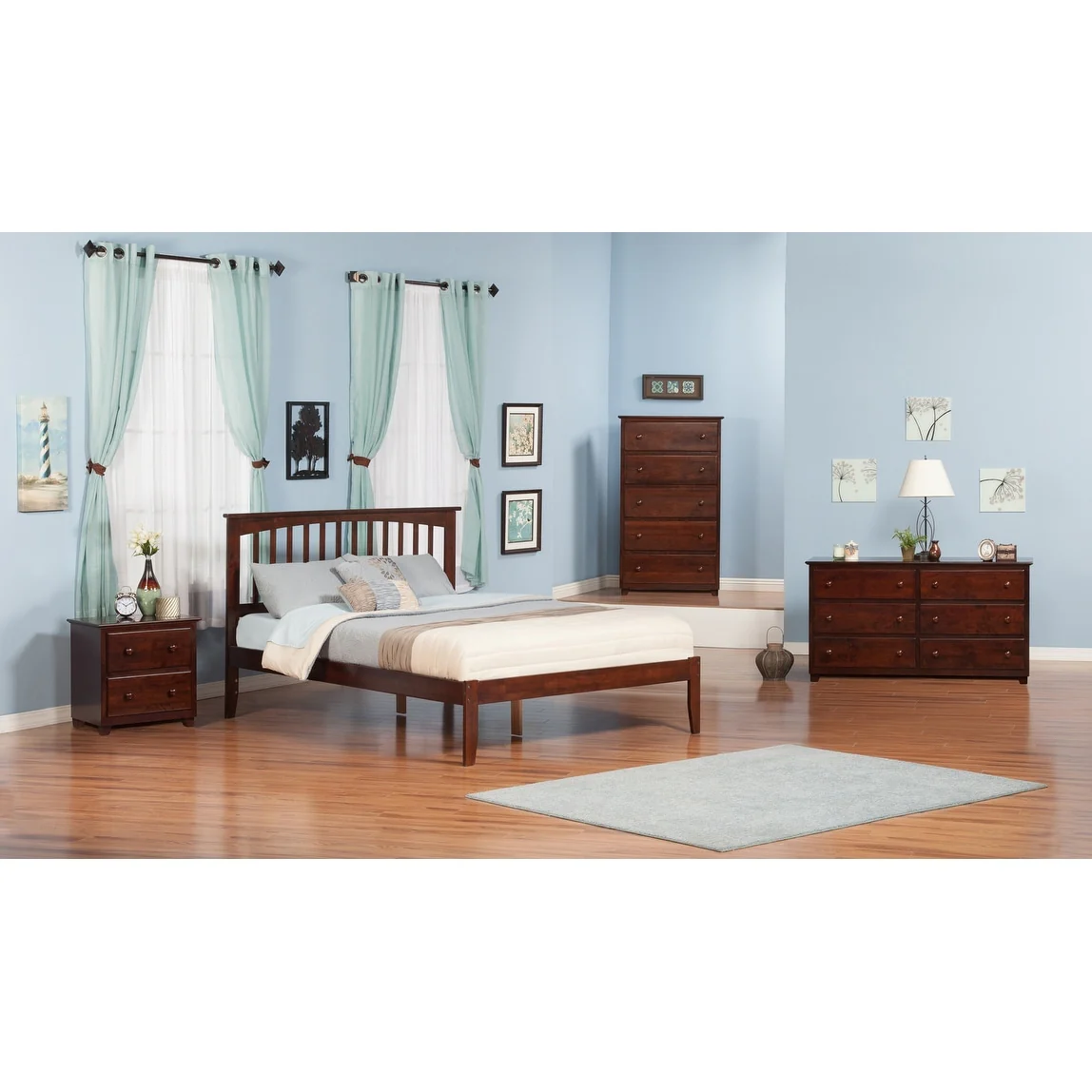 Mission King Platform Bed in Walnut