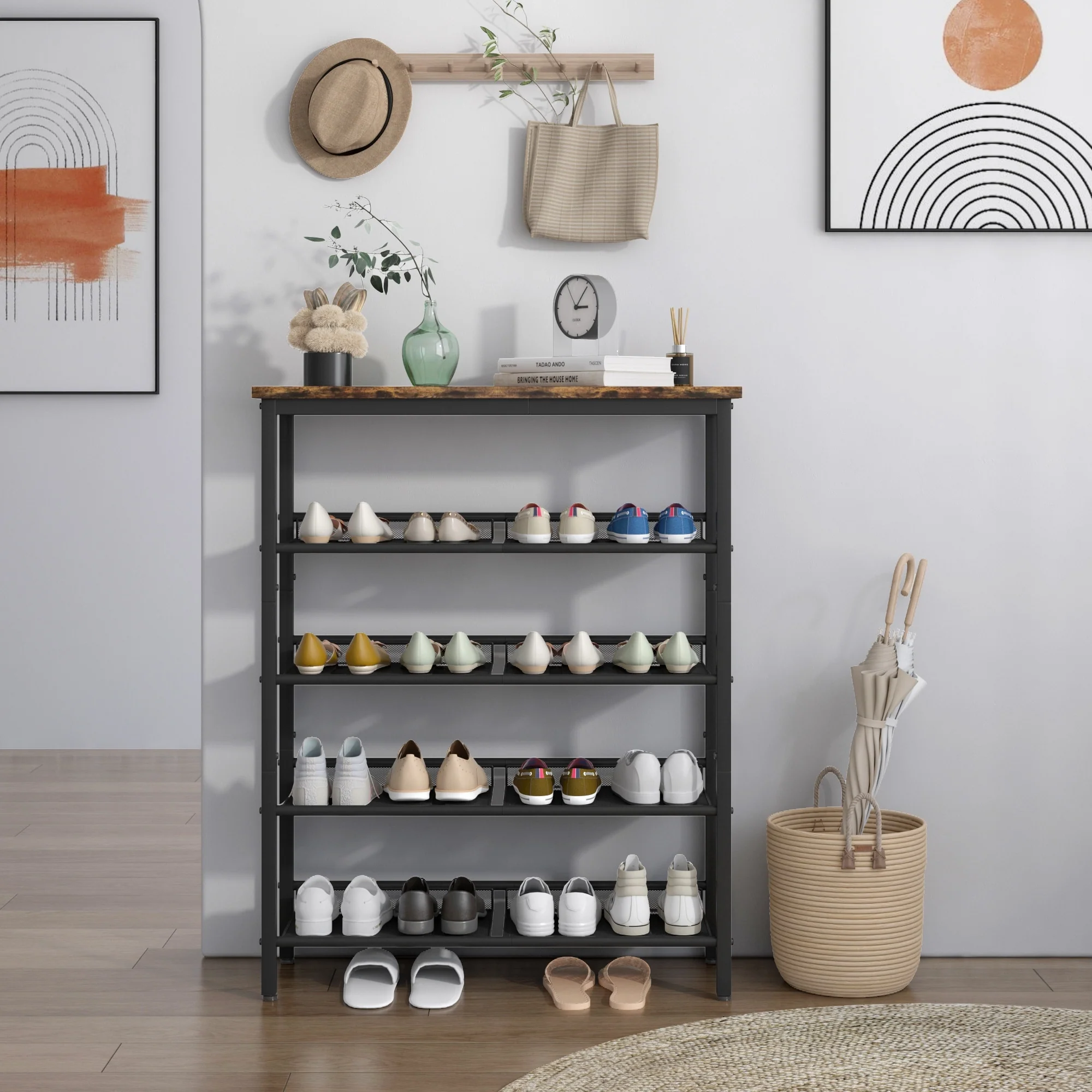 Industrial Style Shoe Rack