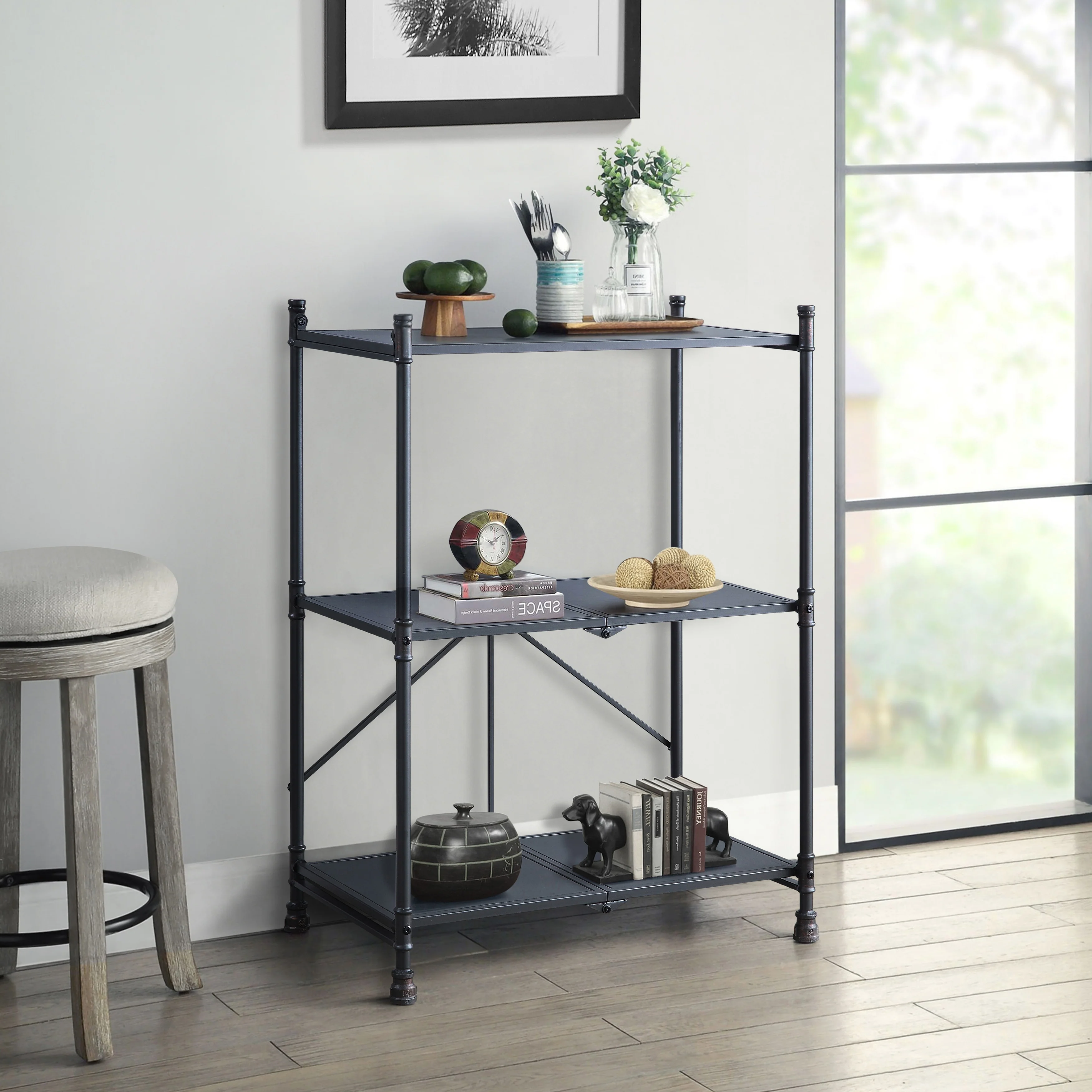 Hand-Brushed 3-tier Console Table