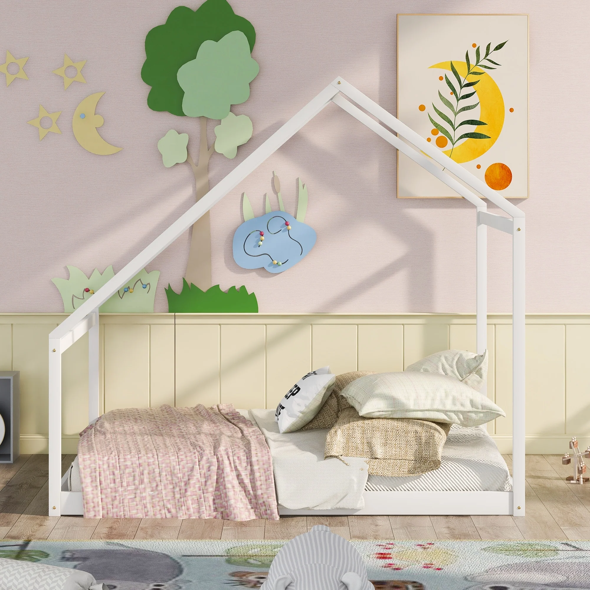 Wooden House Bed