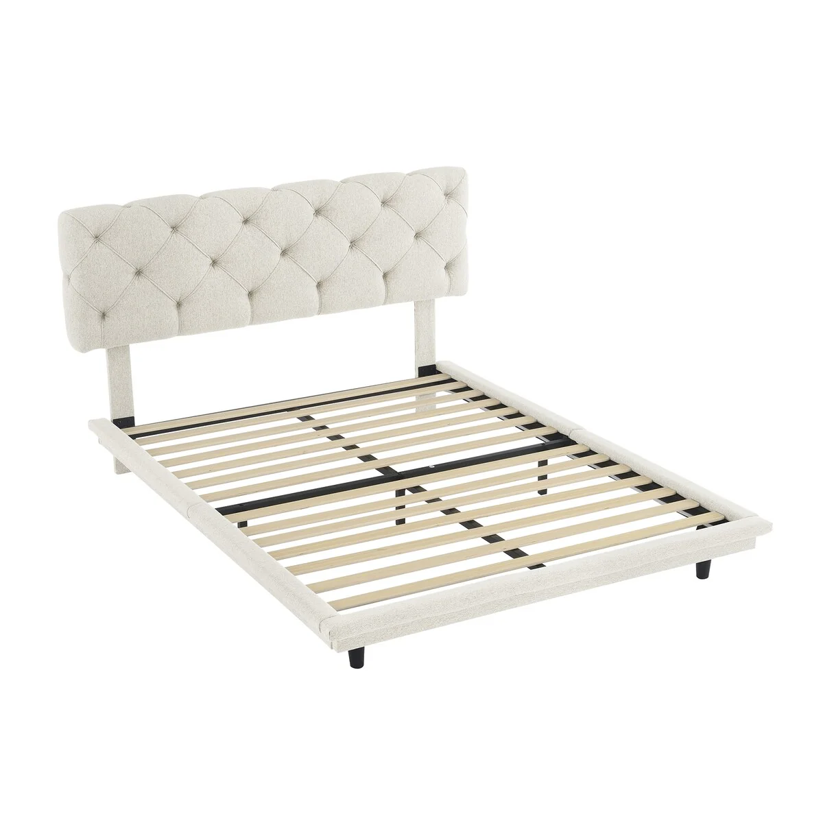 Upholstered Bed With Light Stripe