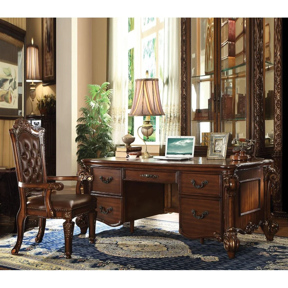 Casada Cherry 5-Drawer Executive Desk