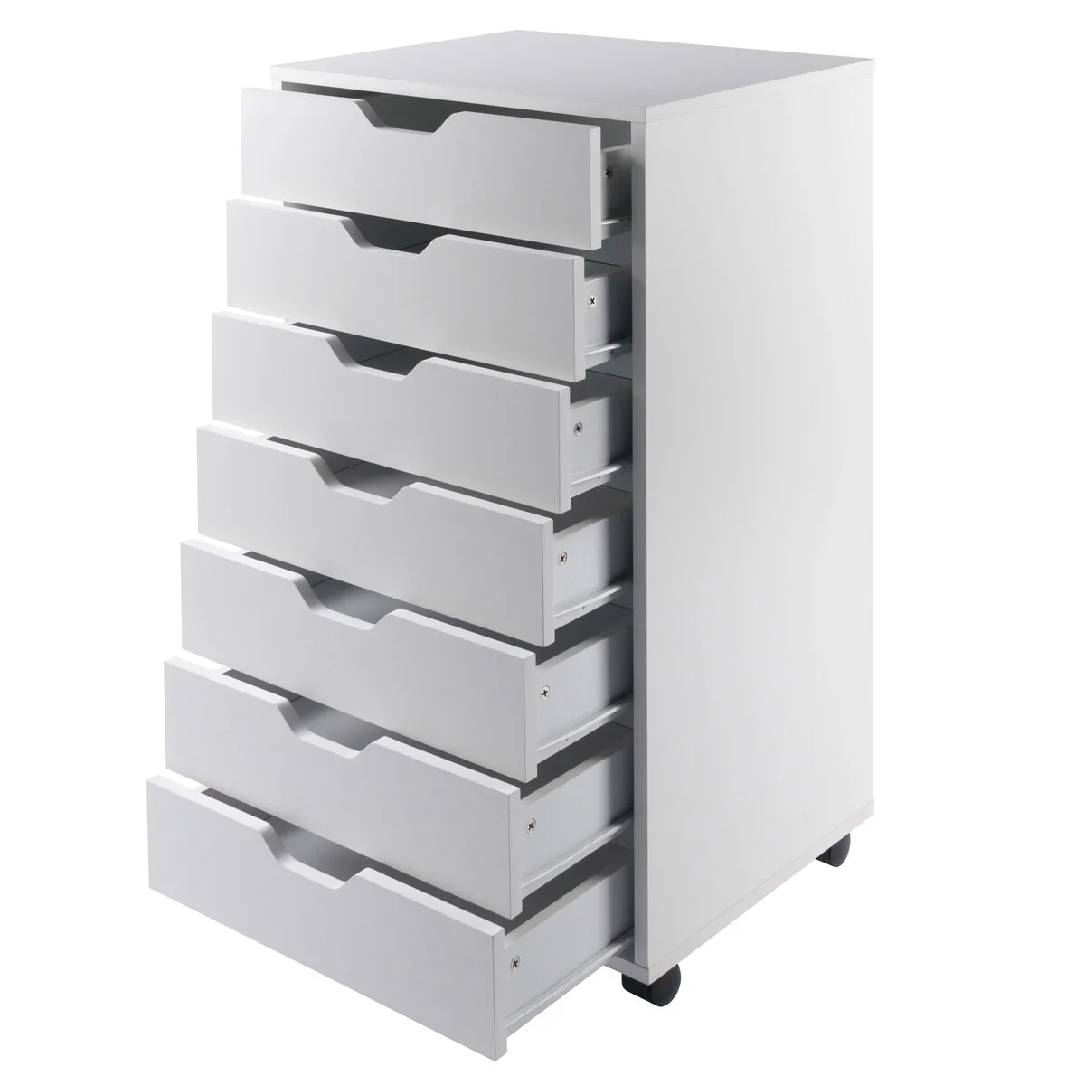 Wood Halifax 7-Drawer Cabinet, White