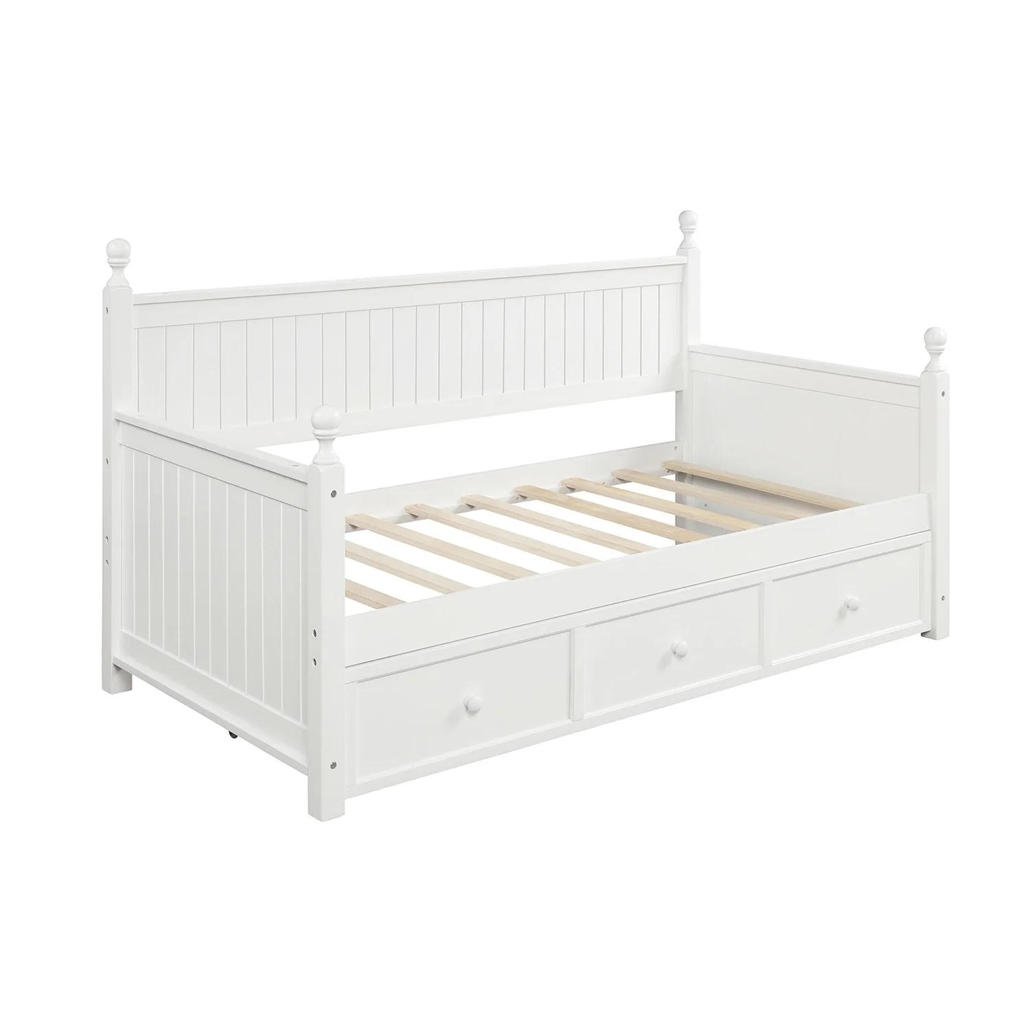 Wood Daybed with Three Drawers