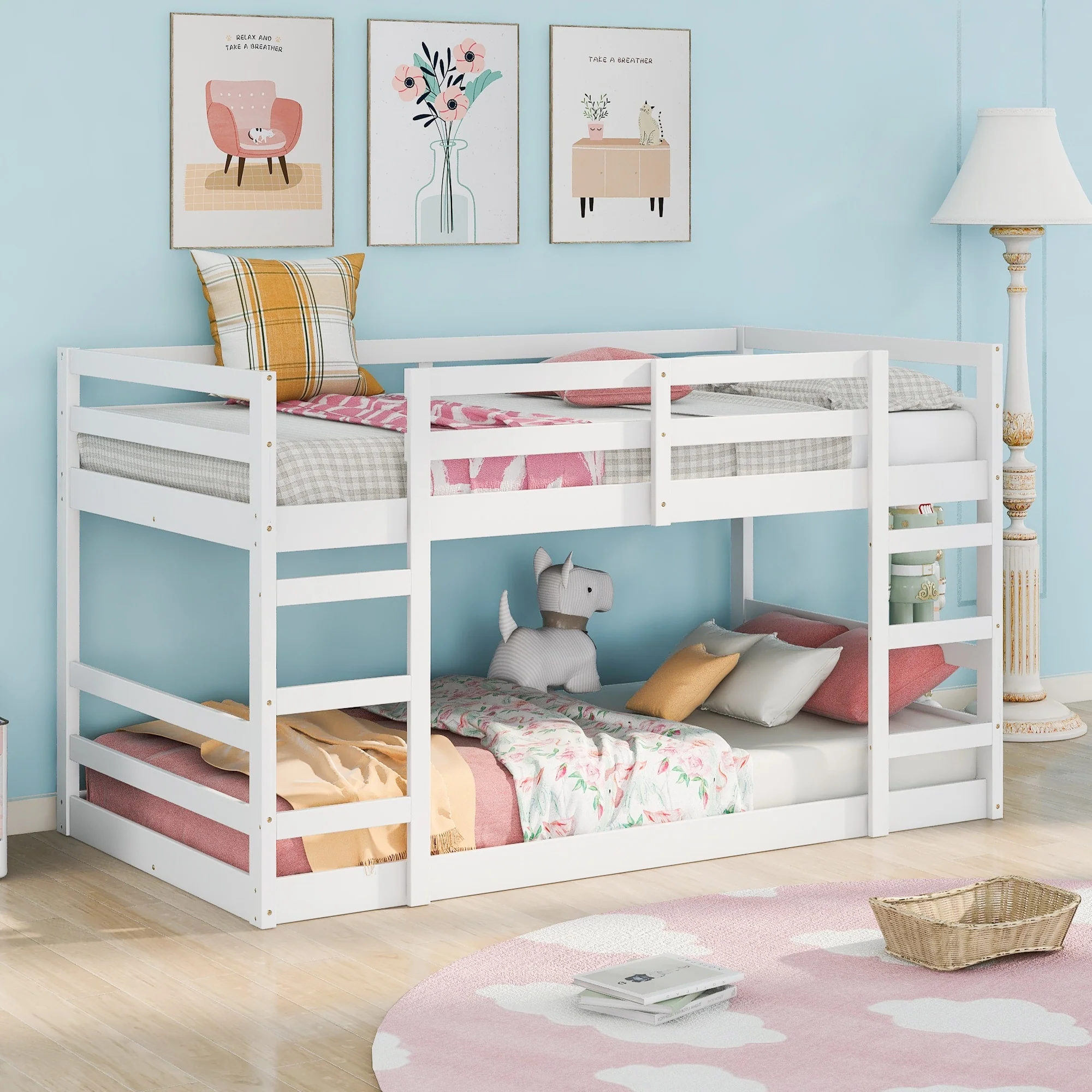 Over Bunk Bed with Ladder