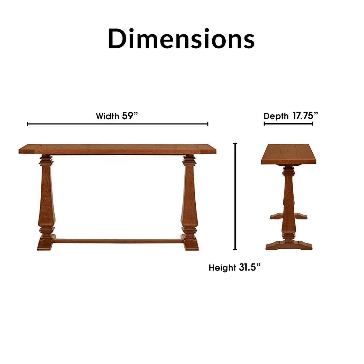 Finch Amos Console Table, Brown