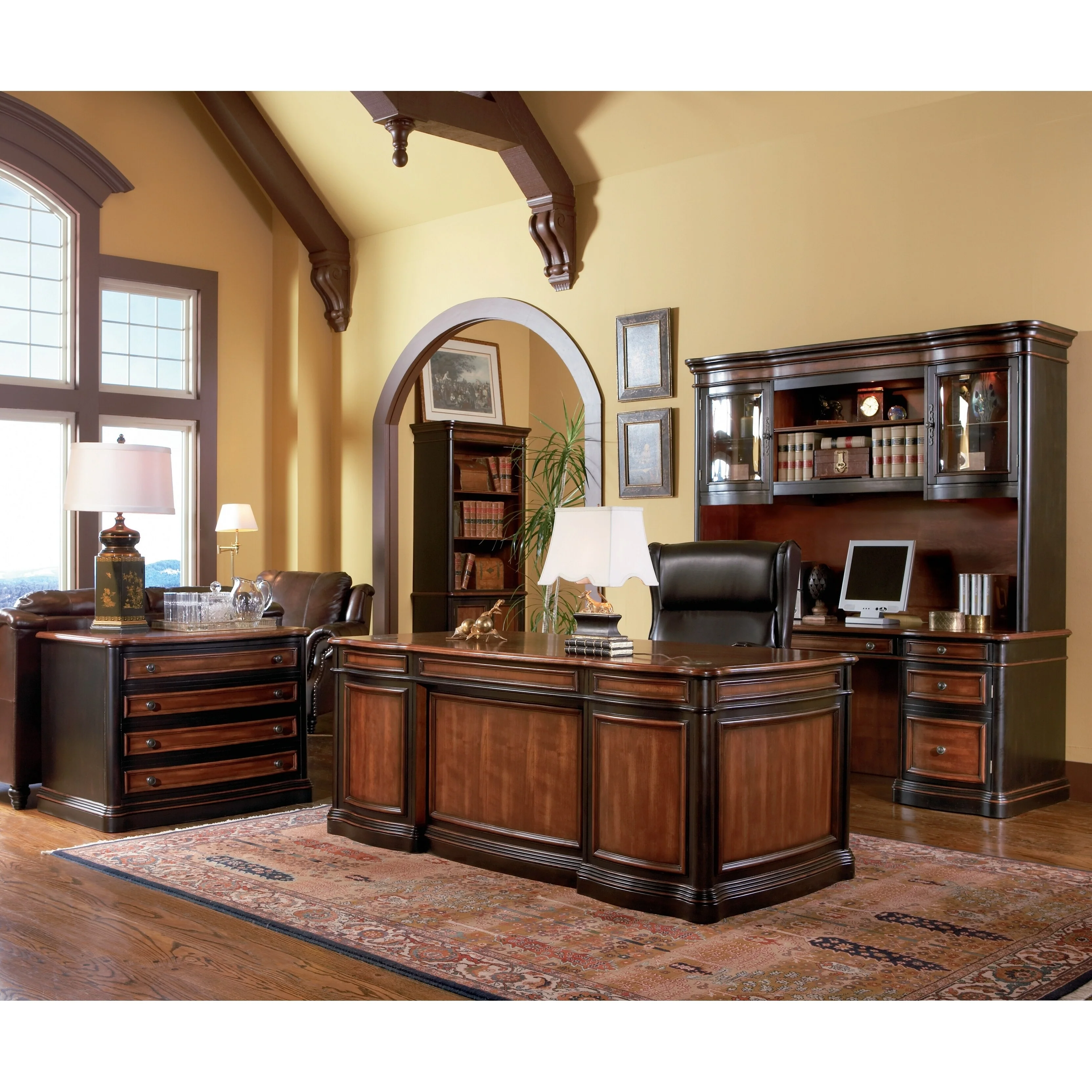 Coaster Company Cherry and Black Desk