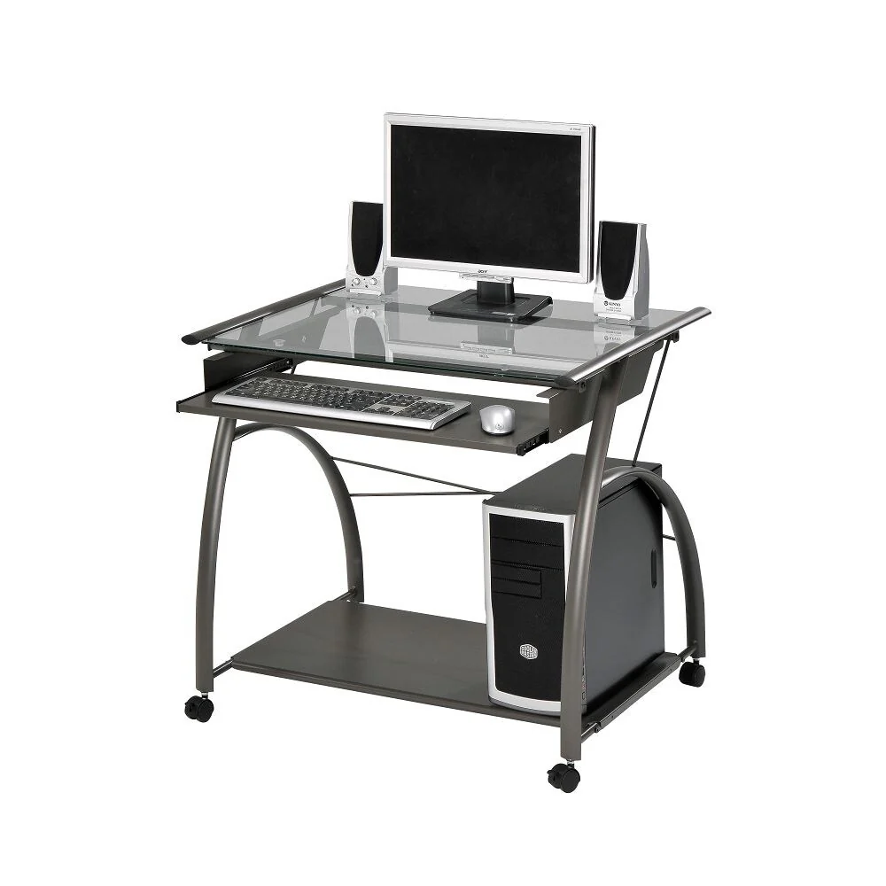 Vincent Computer Desk in Pewter
