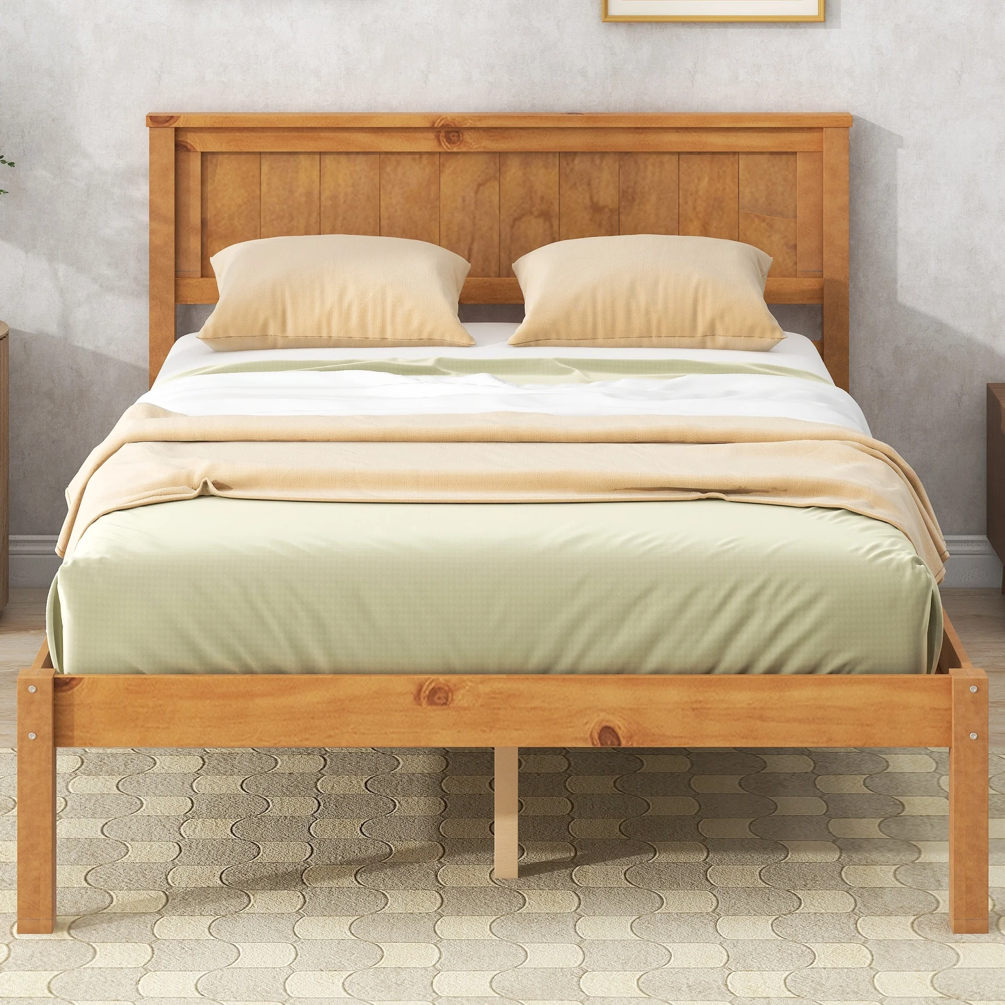 Platform Bed Frame with Headboard
