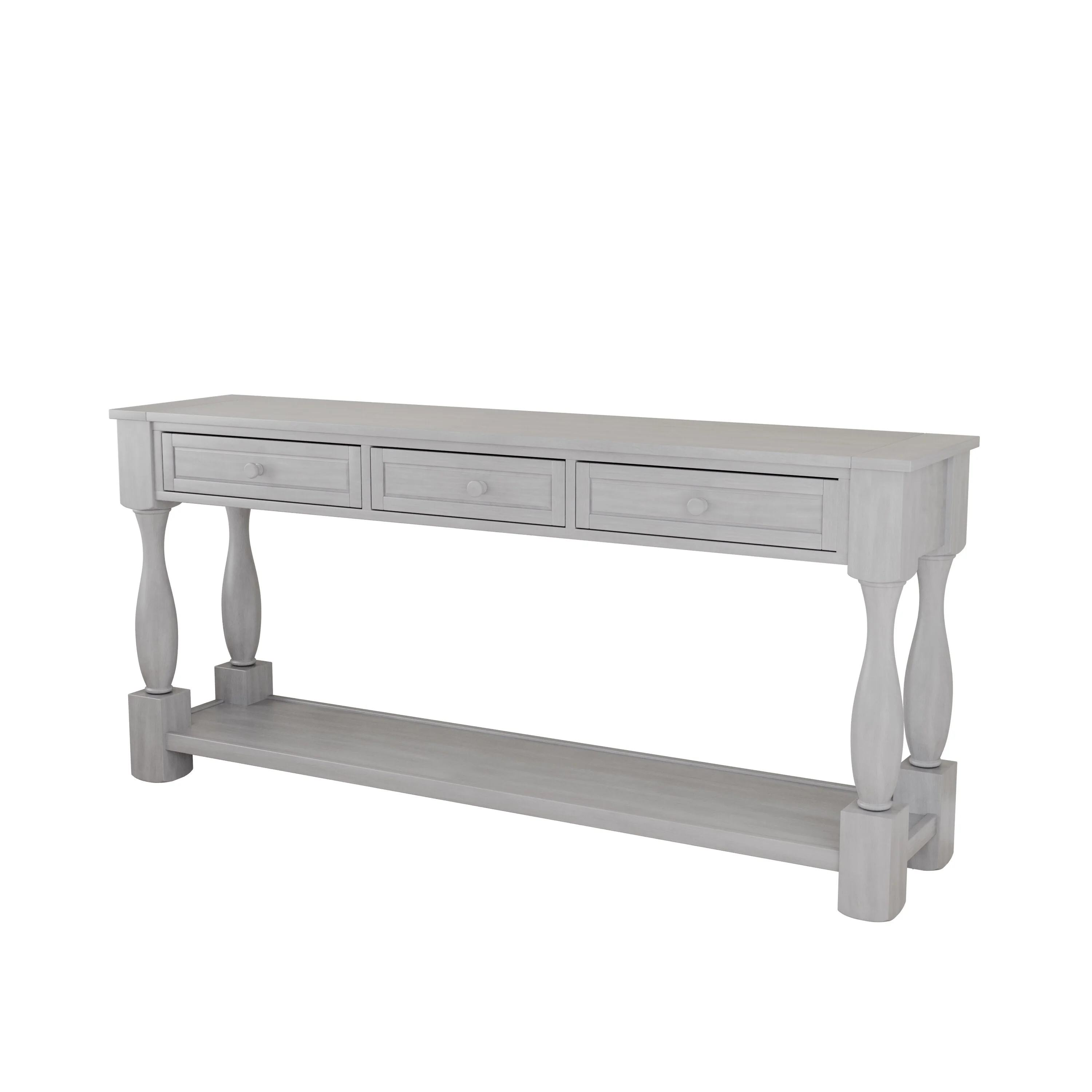 Console Table with Drawers and Shelf