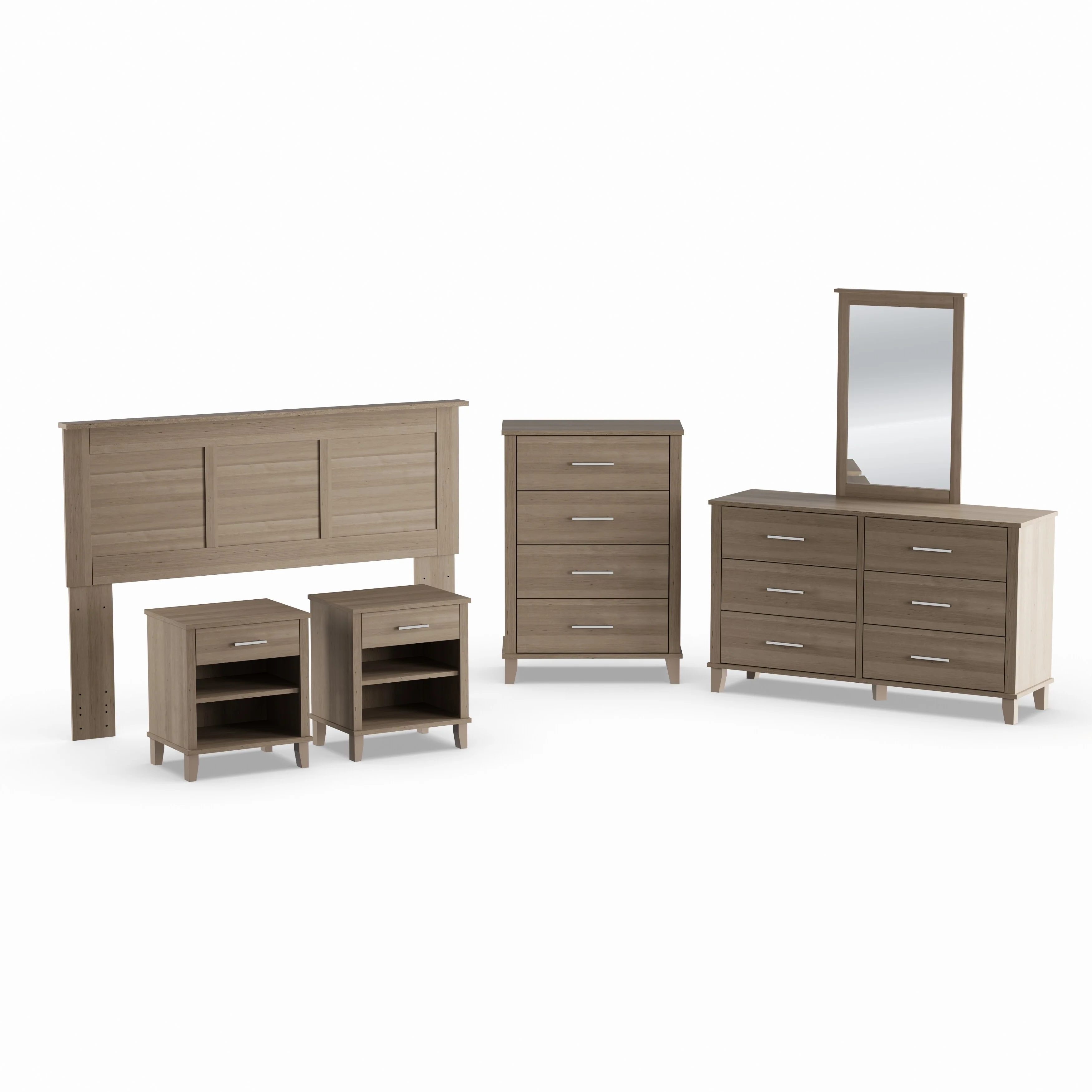 Somerset Ash Grey 6-piece Bedroom Set