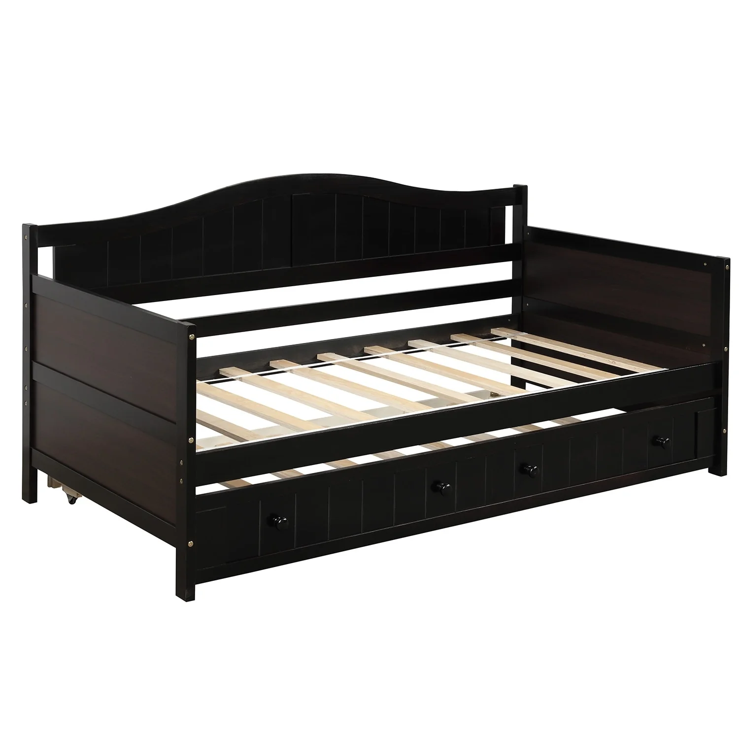 Wooden Daybed with Trundle Bed