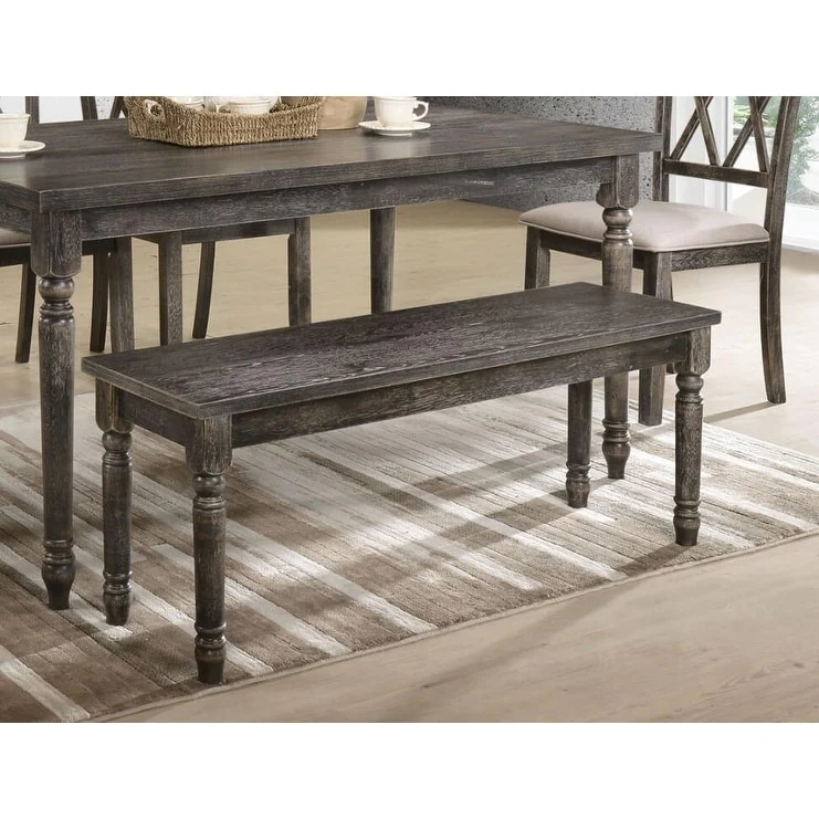 Weathered Gray Finish Bench