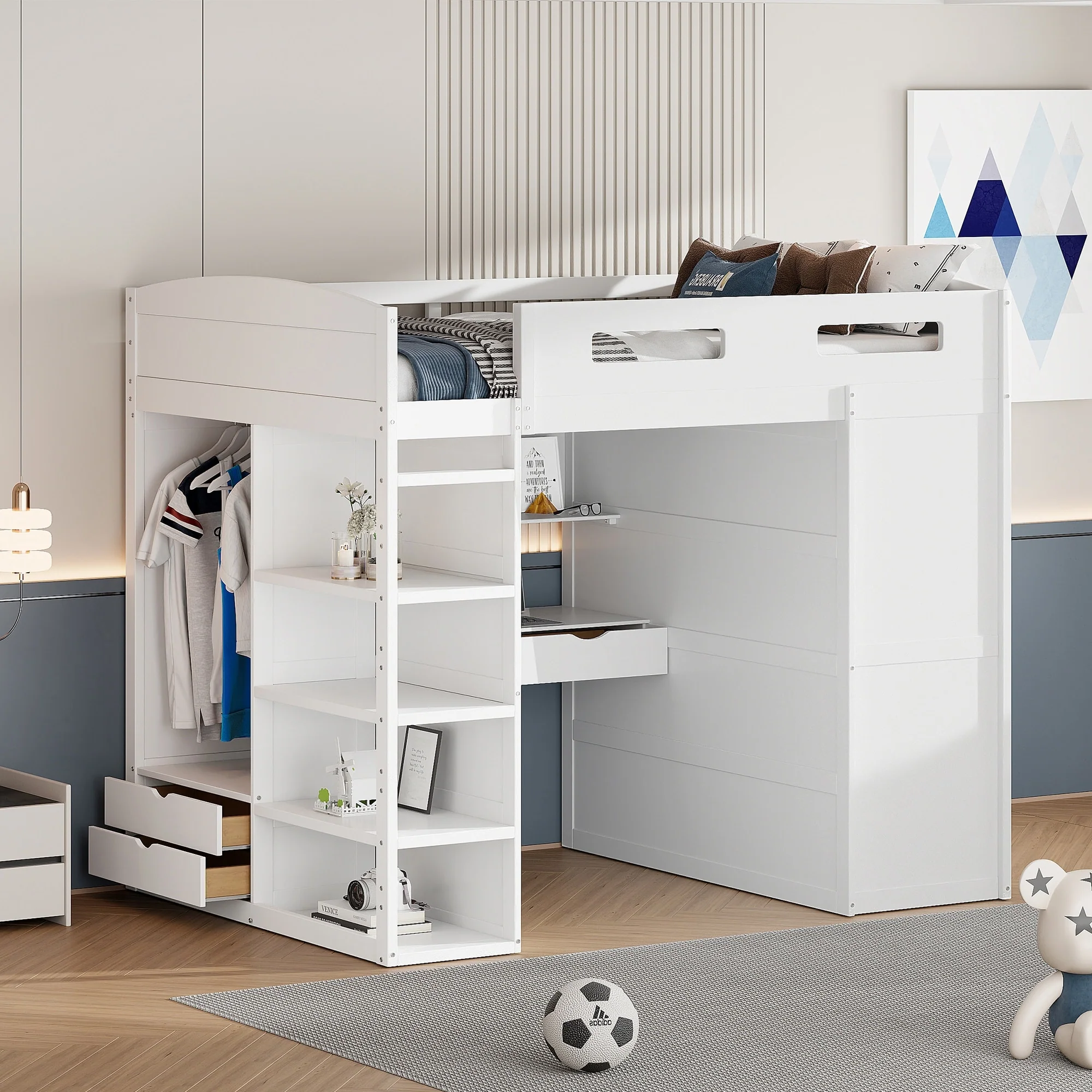 Loft Bed with Desk