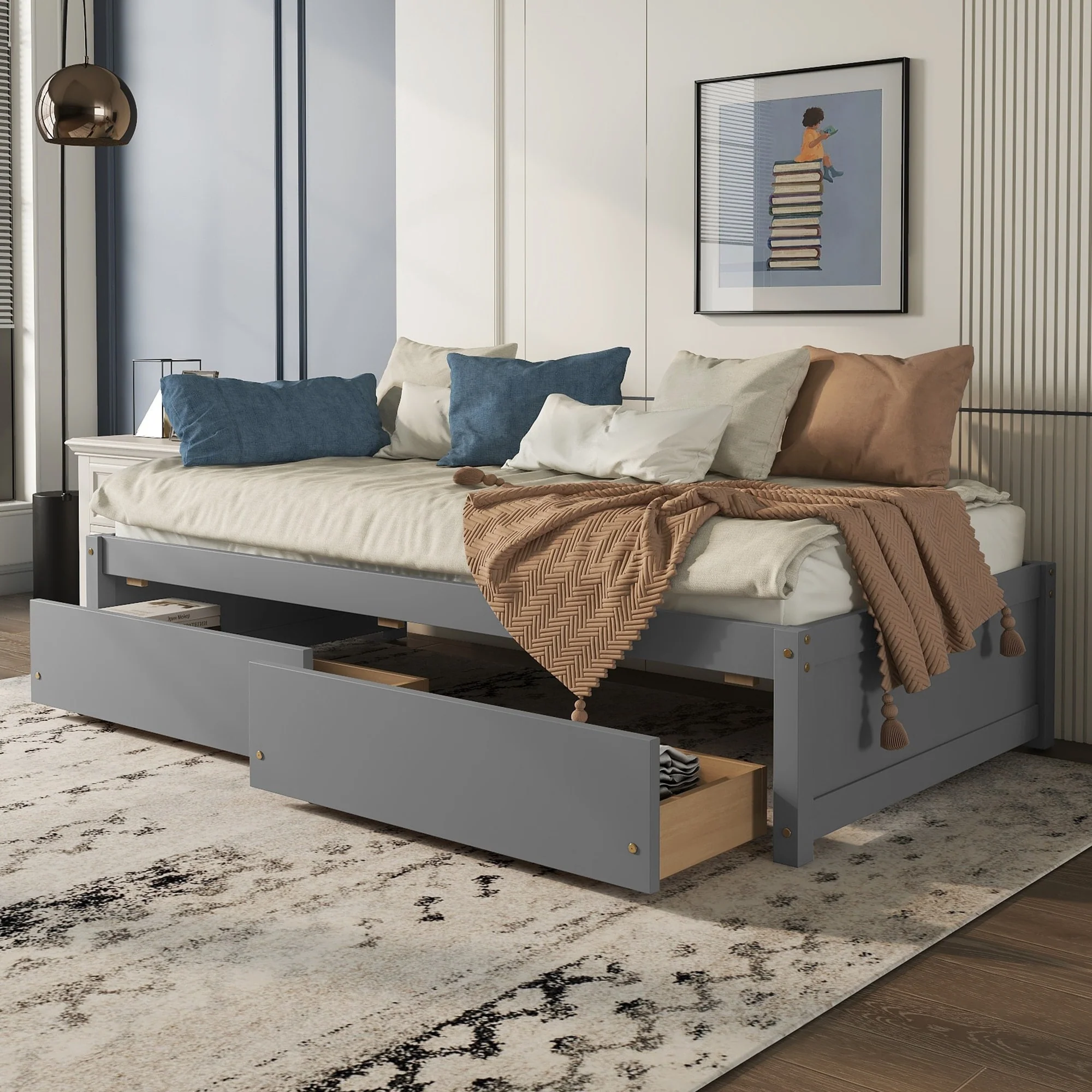 Bed with 2 Drawers