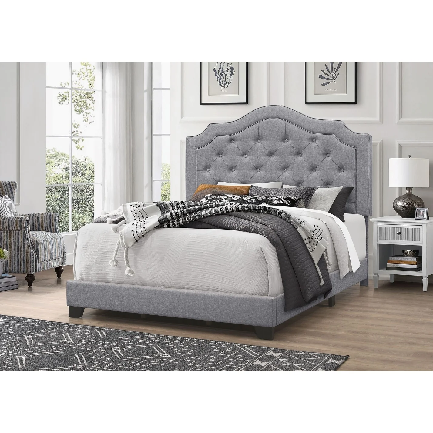Nadine Upholstered Panel Bed