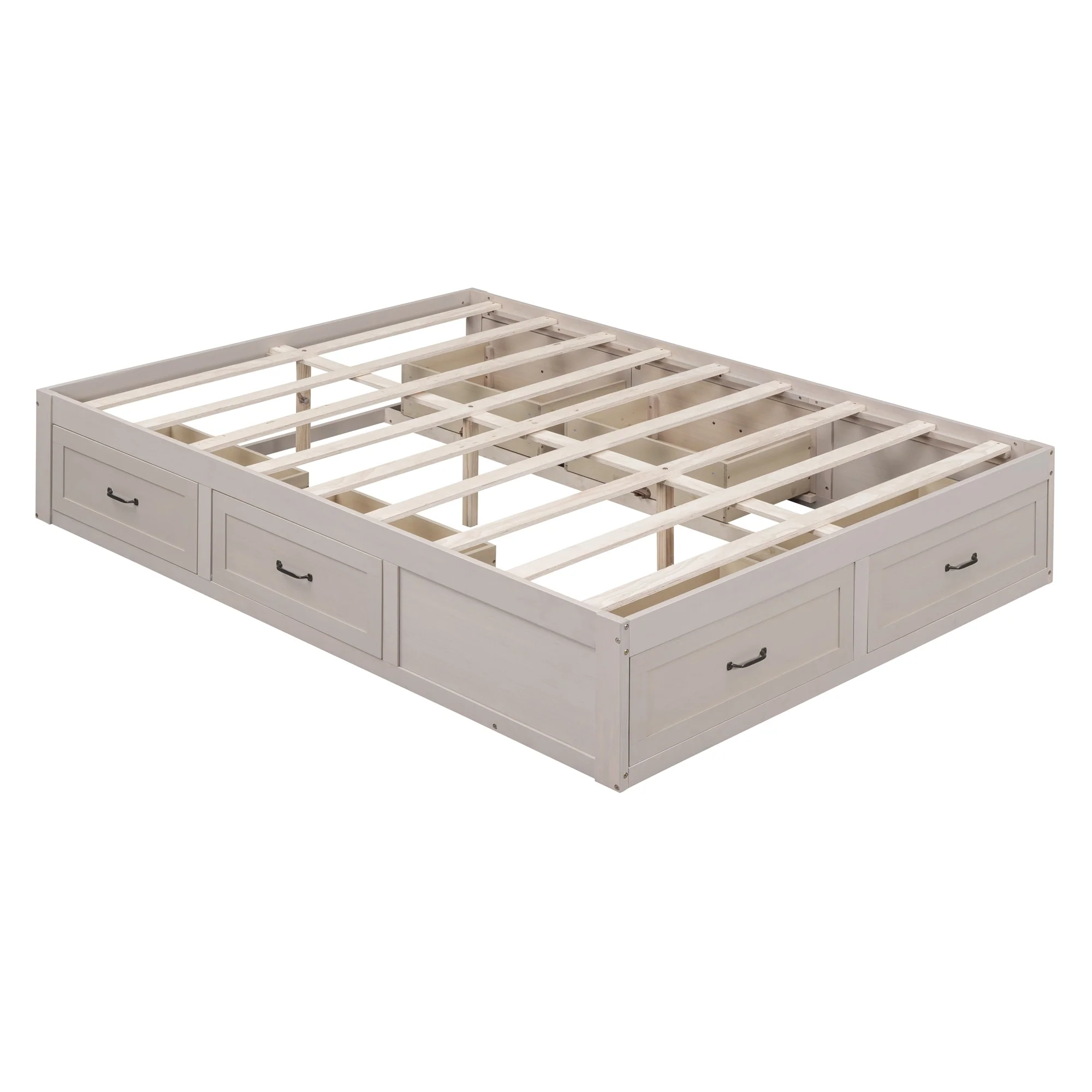 Platform Bed with 6 Storage Drawers