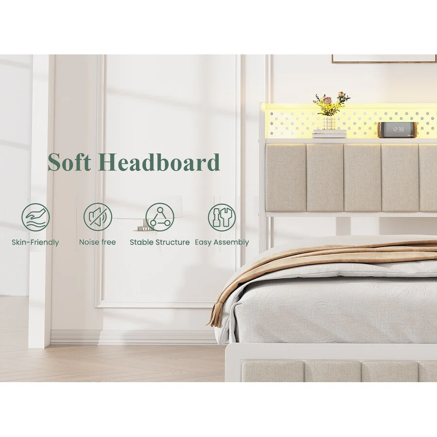 Platform Bed With 4 Drawers