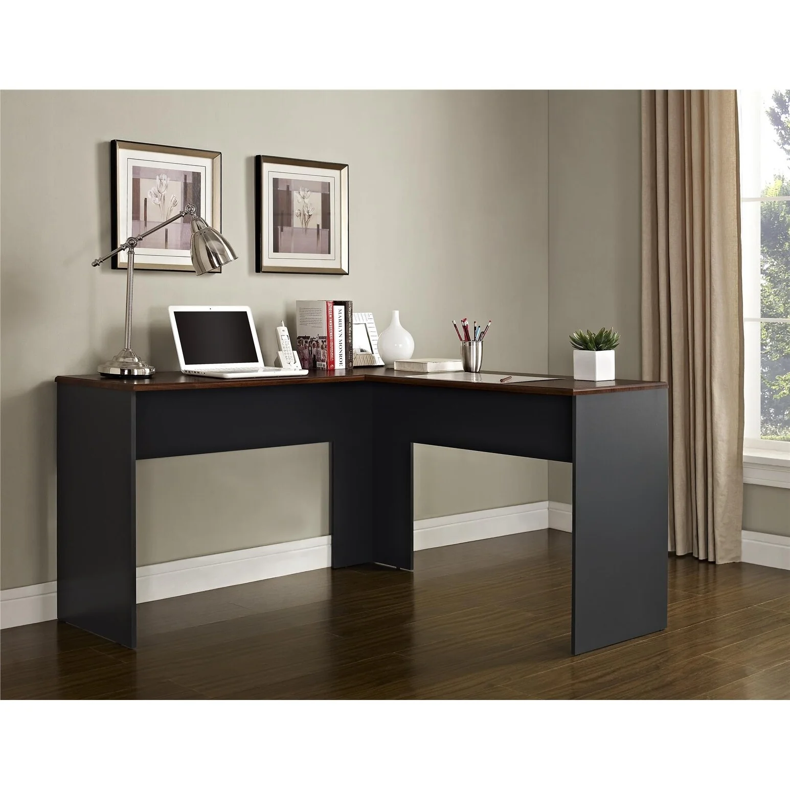 Duffield L Desk, Cherry