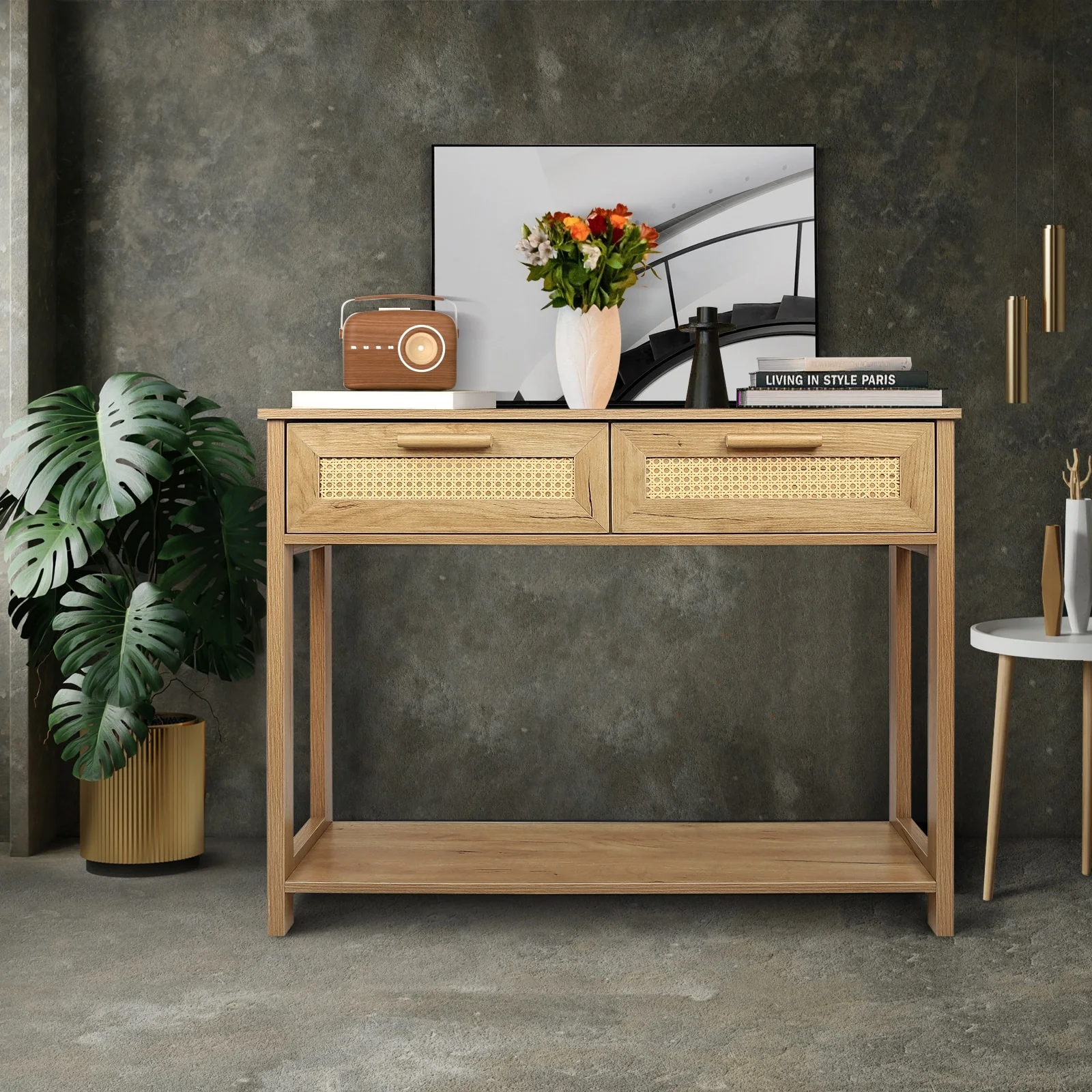 Console Table with 2 Drawers