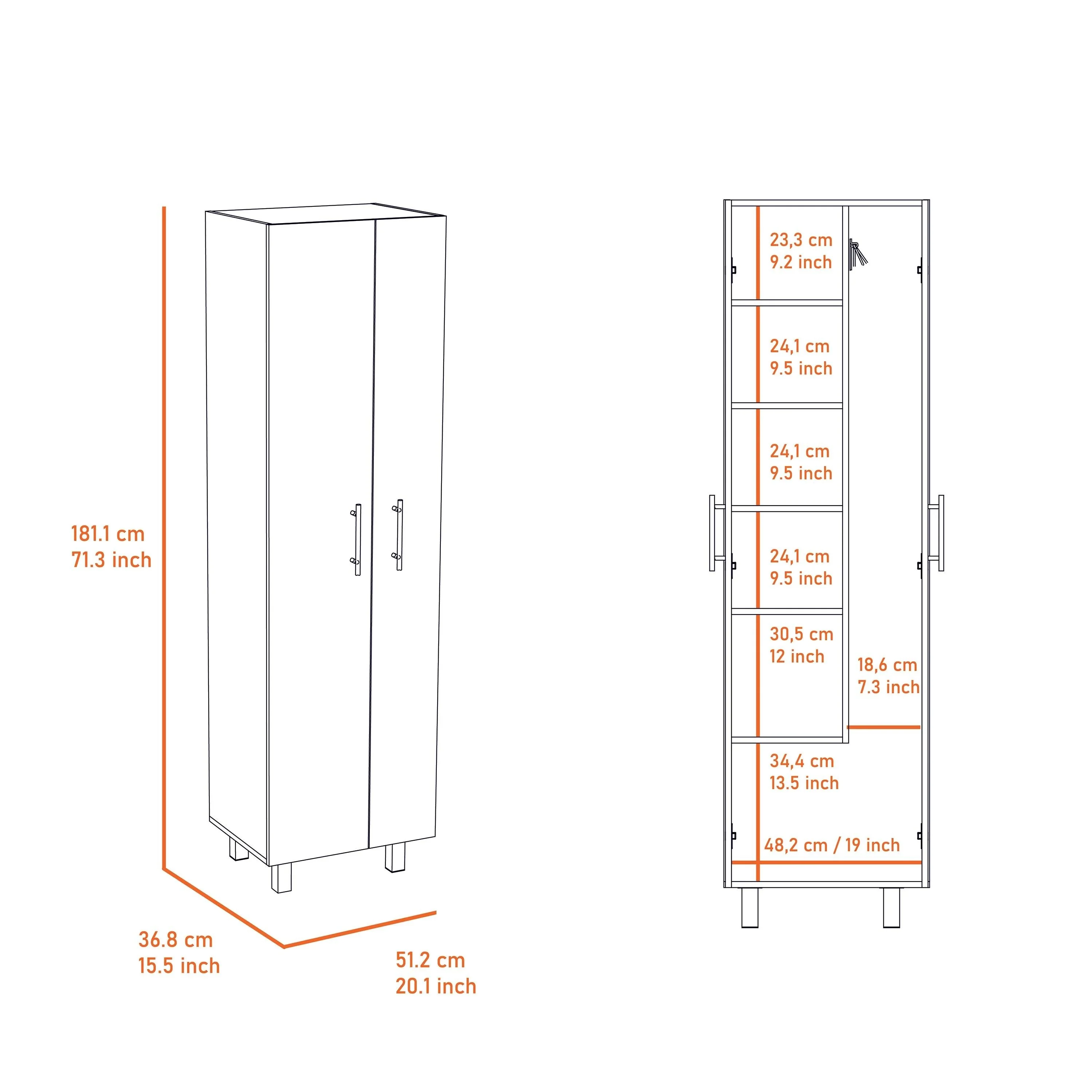 Quince 4-Door 2-piece Kitchen Set