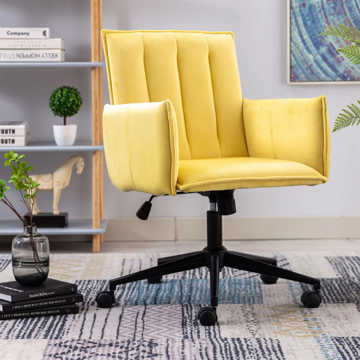 Velvet Fabric Home Office Chair