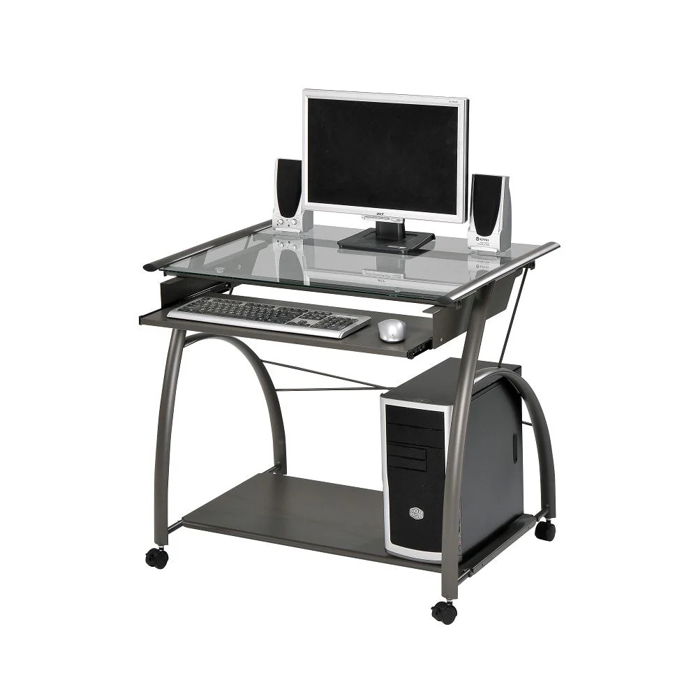 Vincent Computer Desk in Pewter