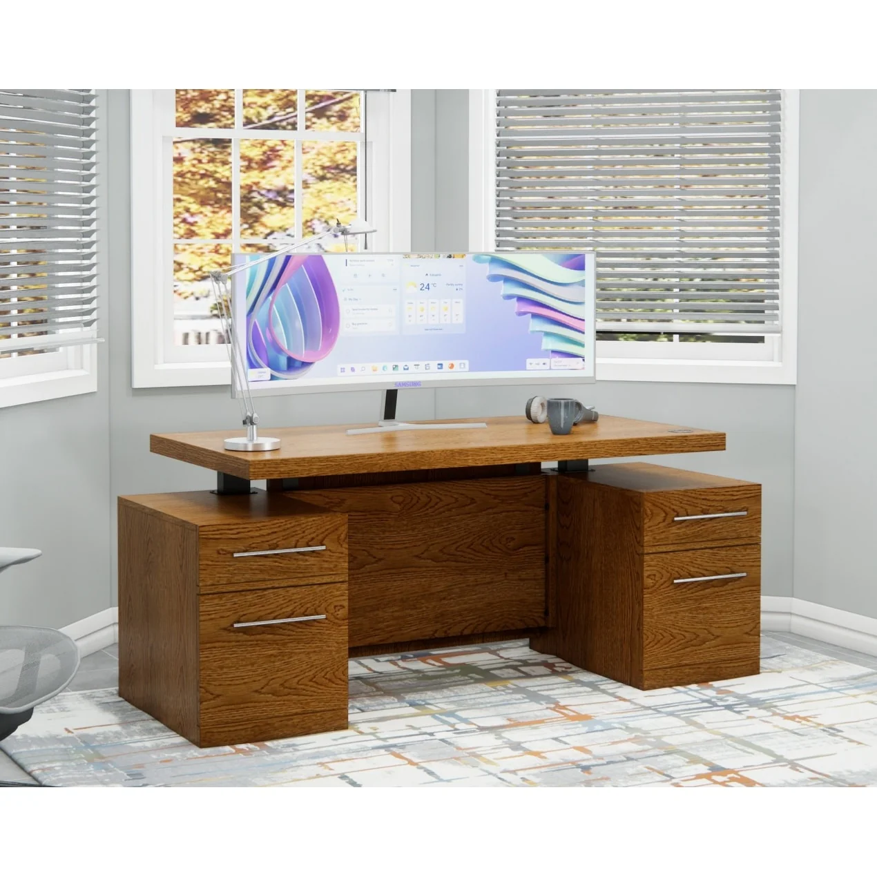 Brentwood Sit-Stand Storage Desk
