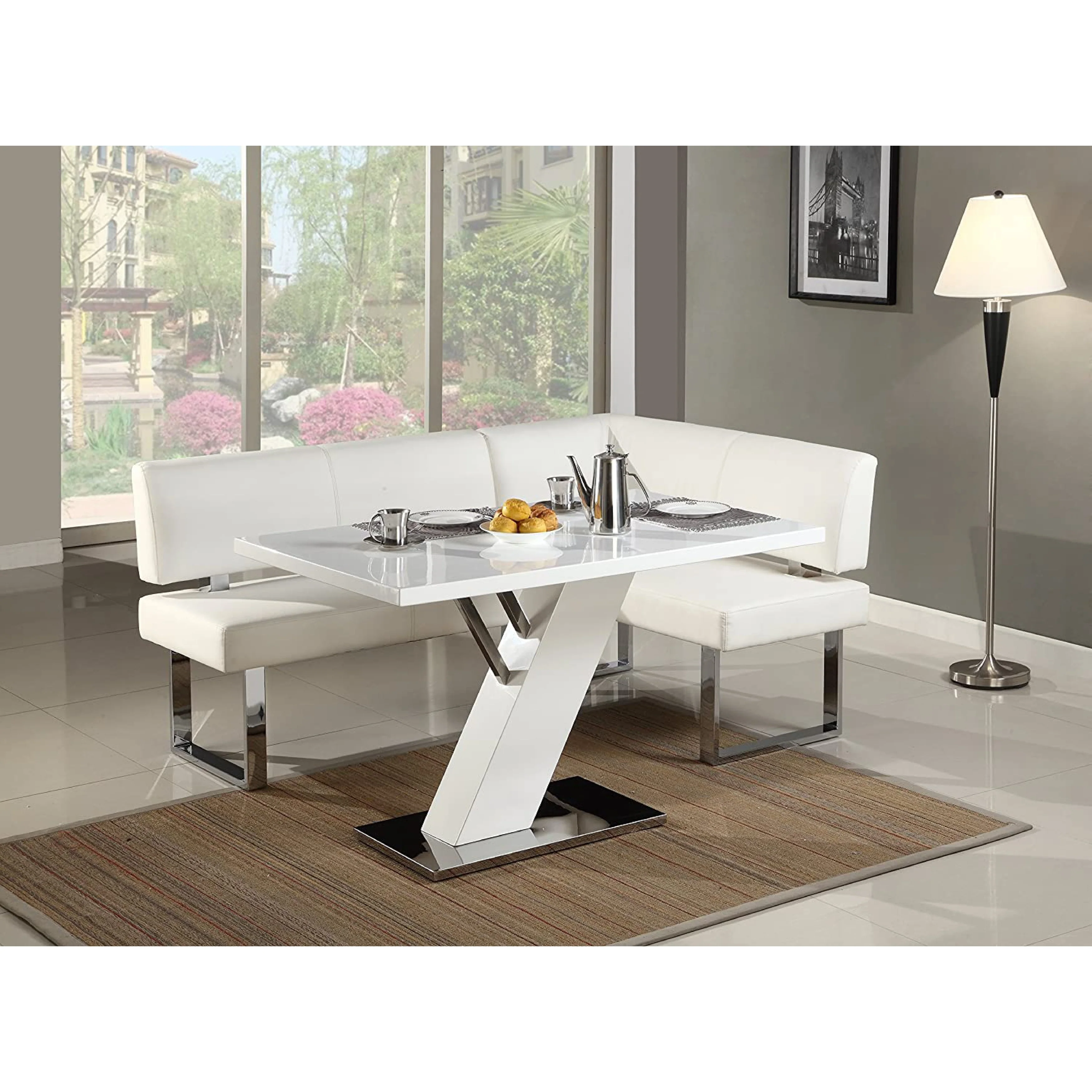 Somette Leah White Nook Set (Set of 2)