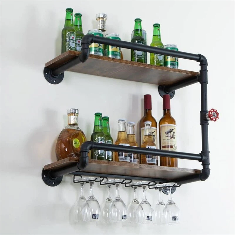 Wine Rack Wall Mounted 2 Tier