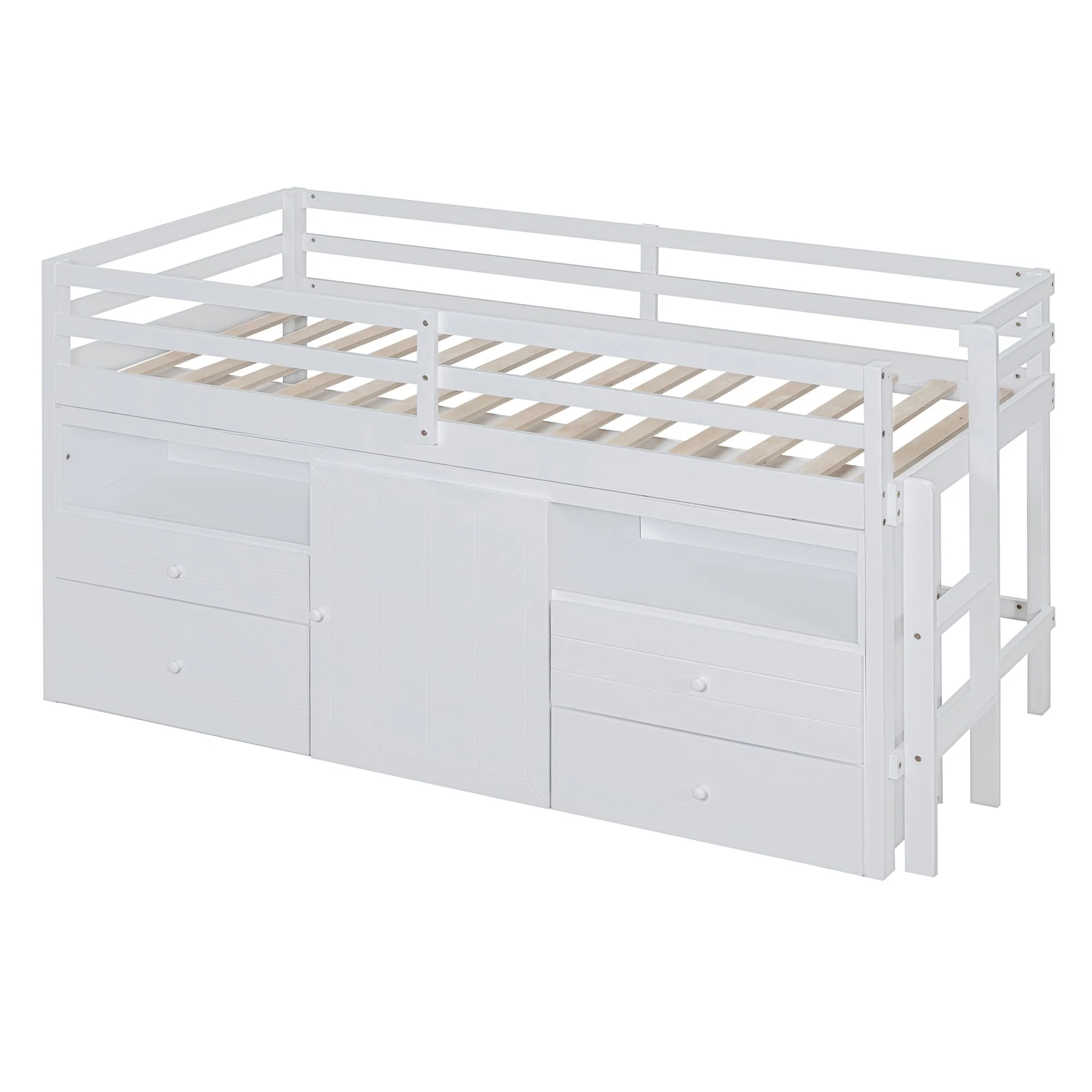 Loft Bed with 4 Drawers